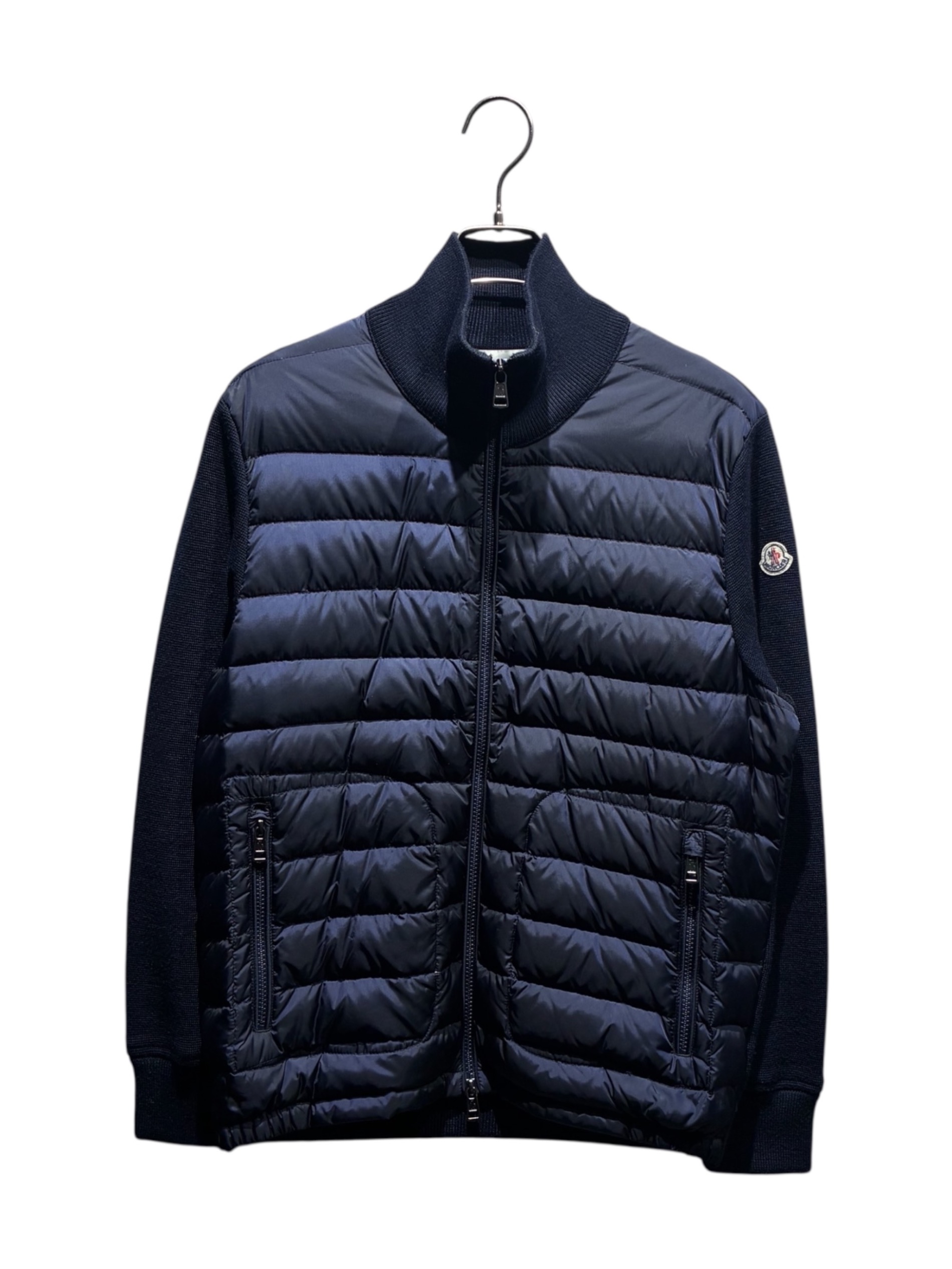 中古・古着通販】MONCLER (モンクレール) ニット切替ダウンジャケット