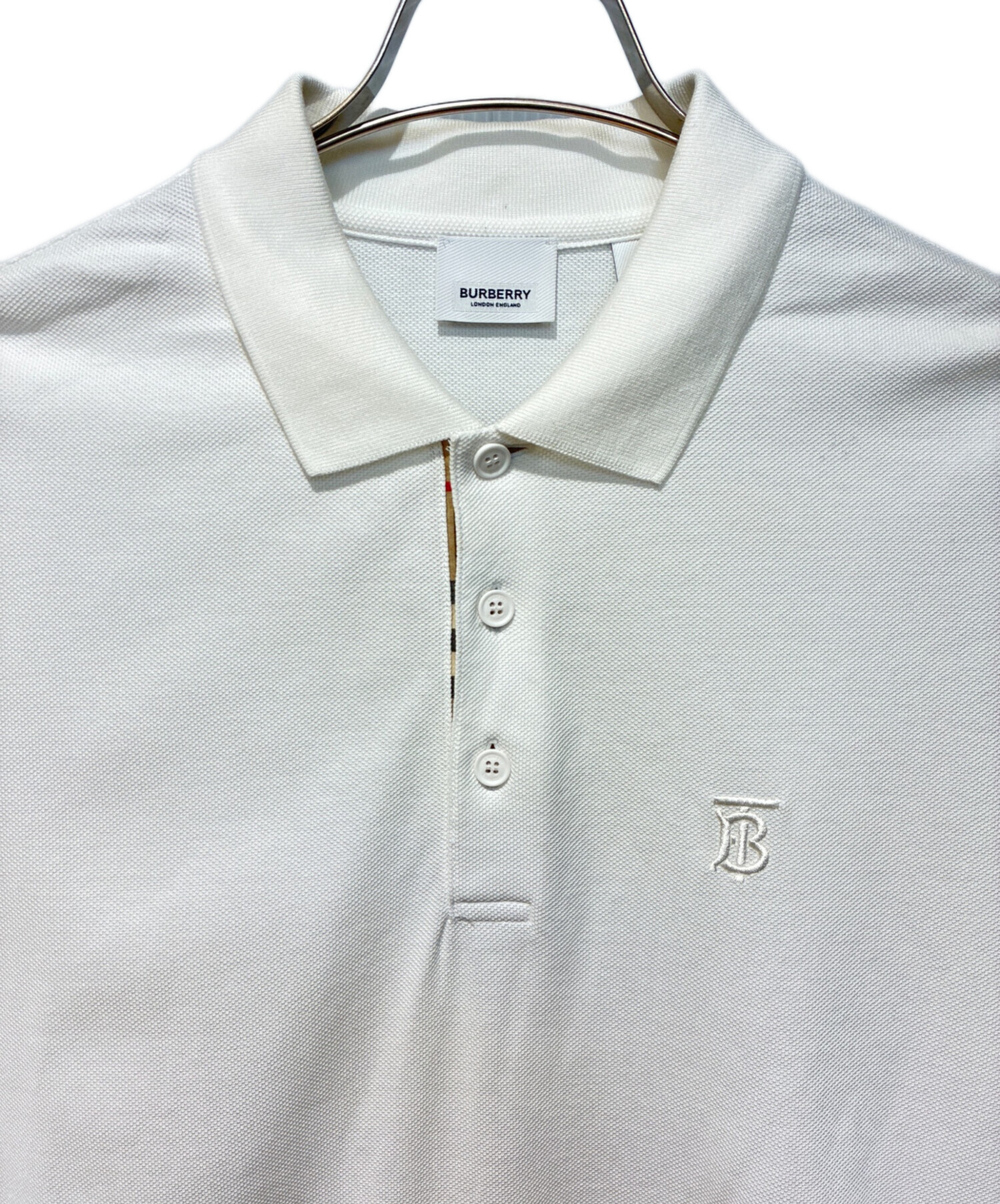 中古・古着通販】BURBERRY (バーバリー) TBロゴポロシャツ ホワイト