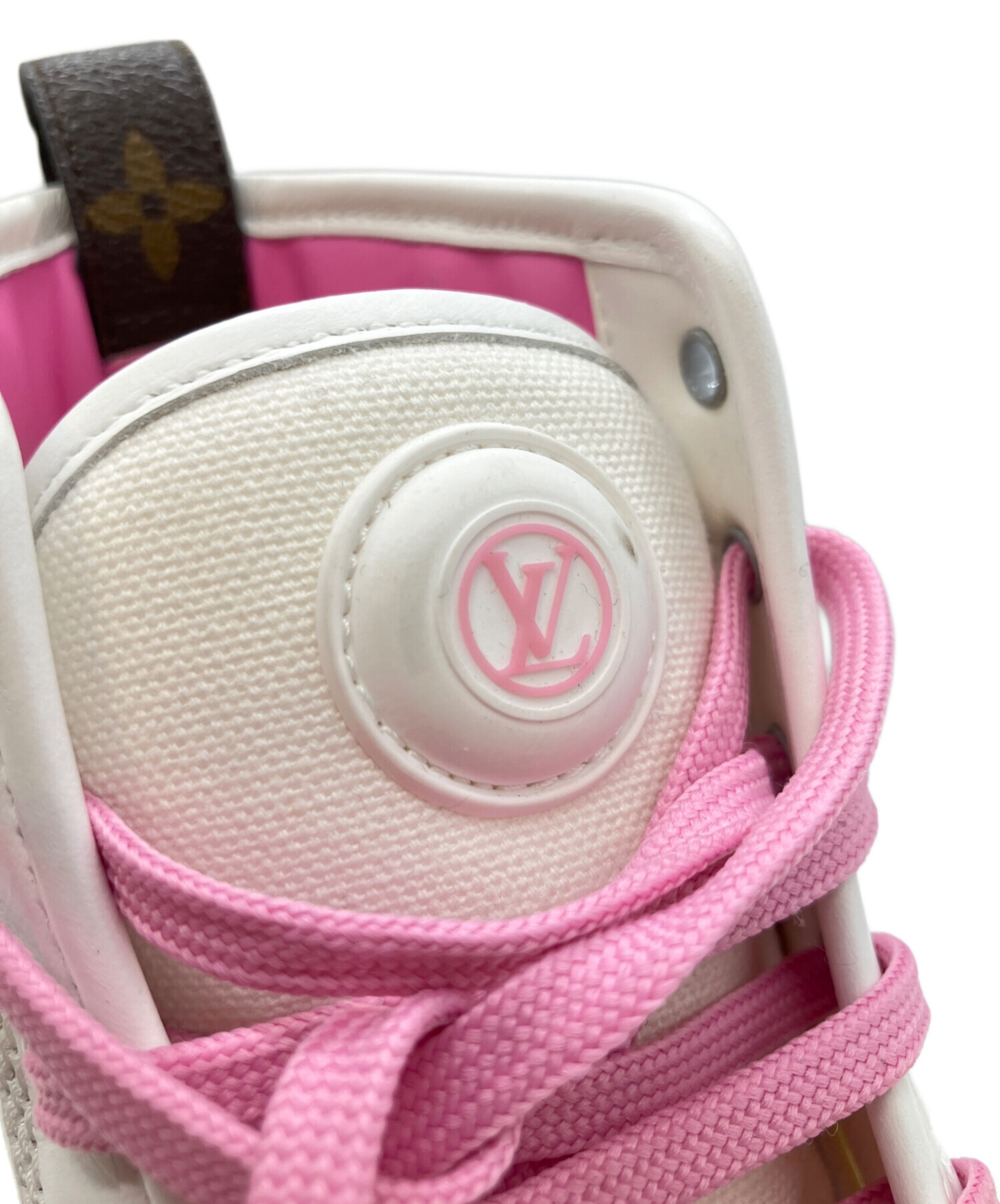 ルイヴィトン スクァッドラインスニーカー スニーカー ピンク 中古