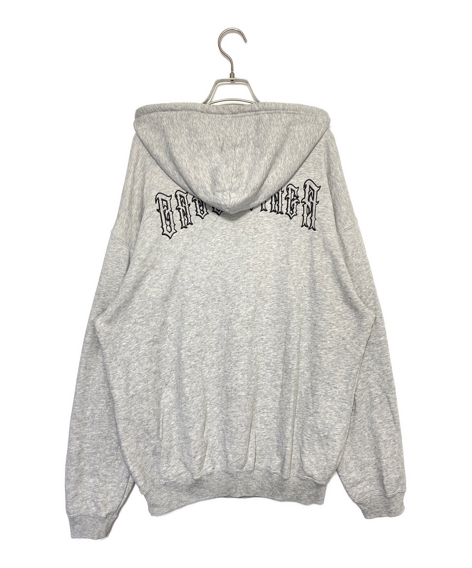 Balenciaga パーカー グレー ロゴプリント 中古・古着通販】BALENCIAGA (バレンシアガ) バックロゴパーカー