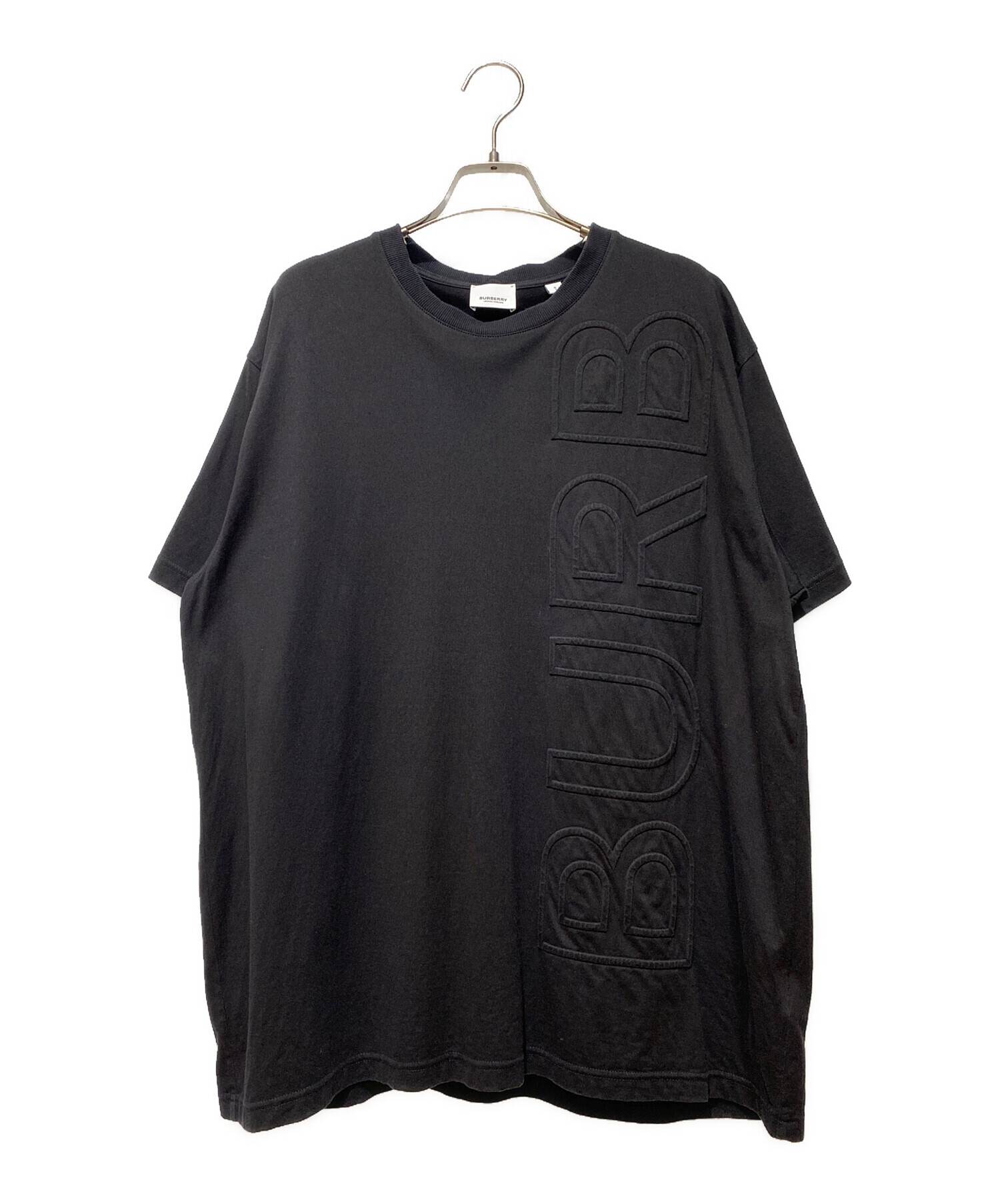 中古・古着通販】BURBERRY (バーバリー) エンボスロゴTシャツ ブラック