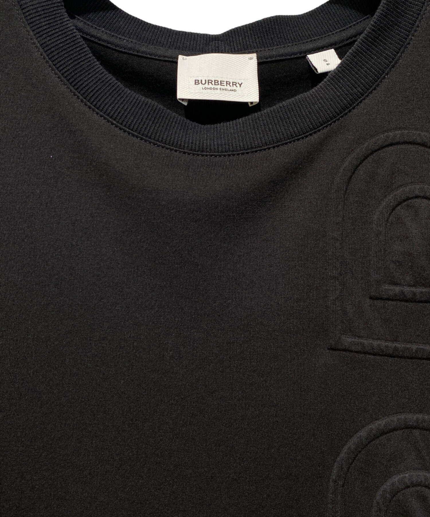 中古・古着通販】BURBERRY (バーバリー) エンボスロゴTシャツ ブラック