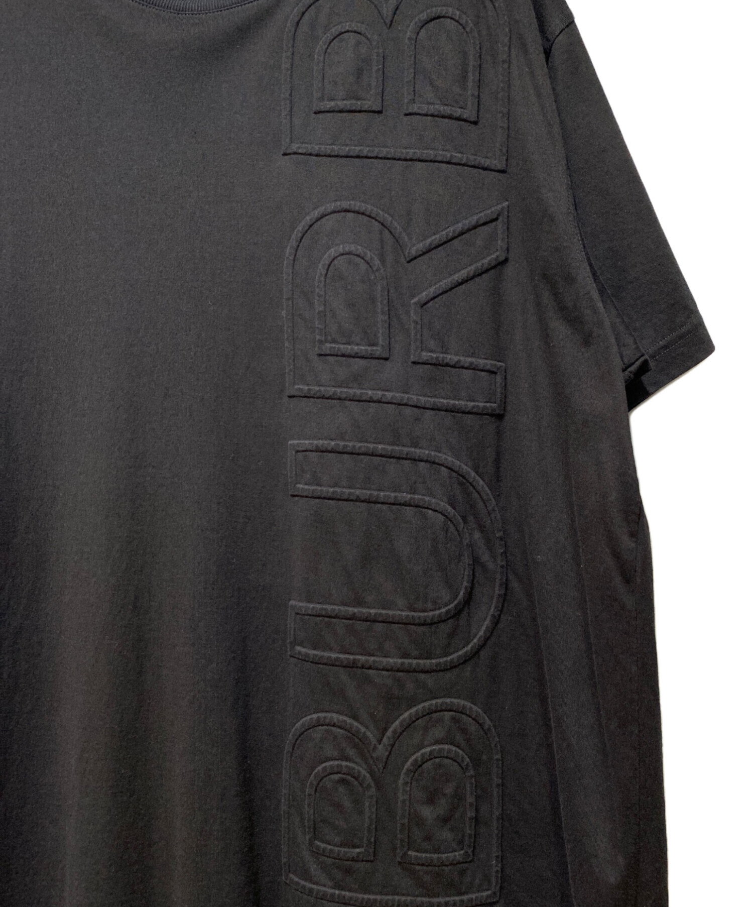 中古・古着通販】BURBERRY (バーバリー) エンボスロゴTシャツ ブラック