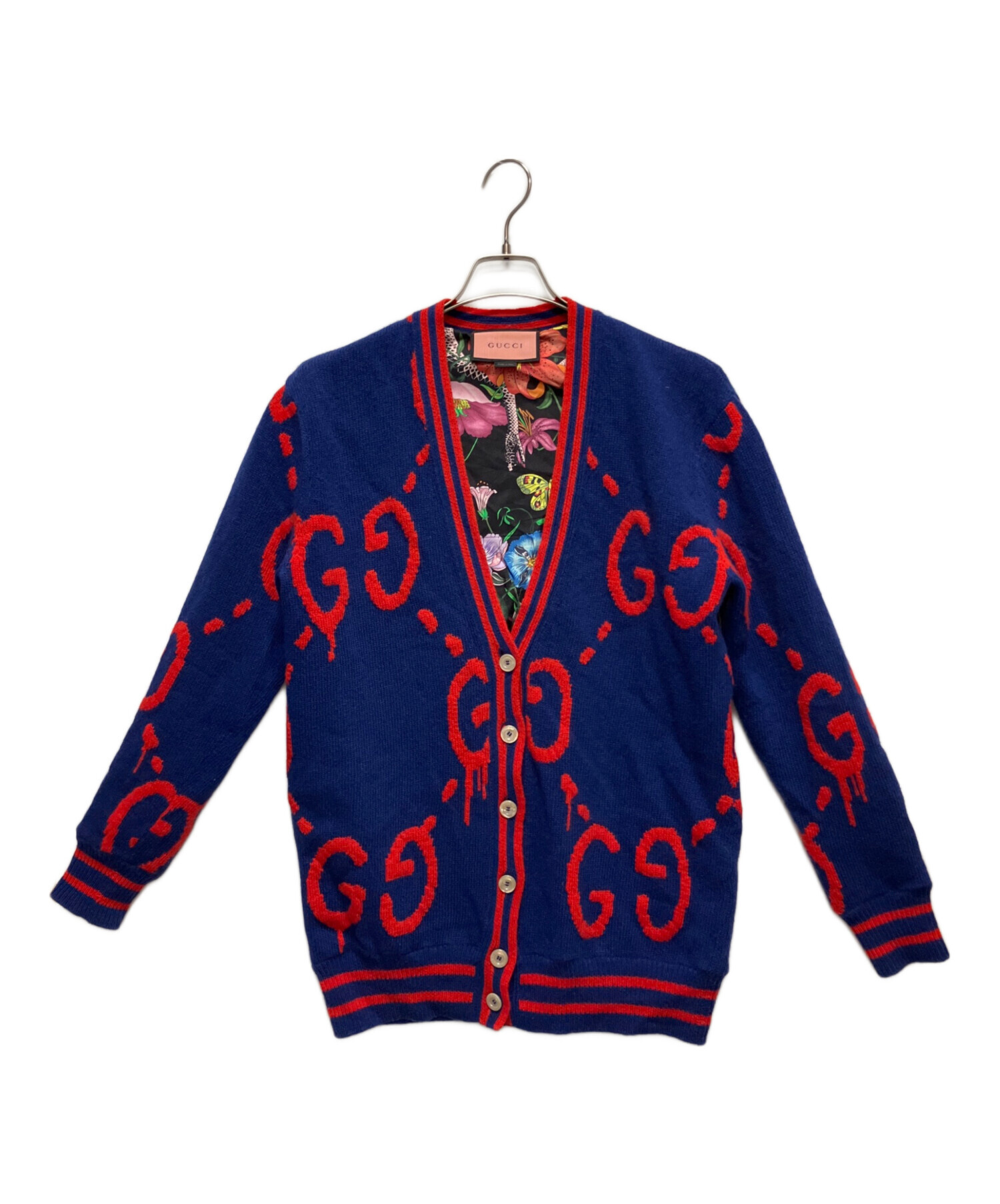 GUCCI カーディガン シルク G柄 グッチシルクカーディガン