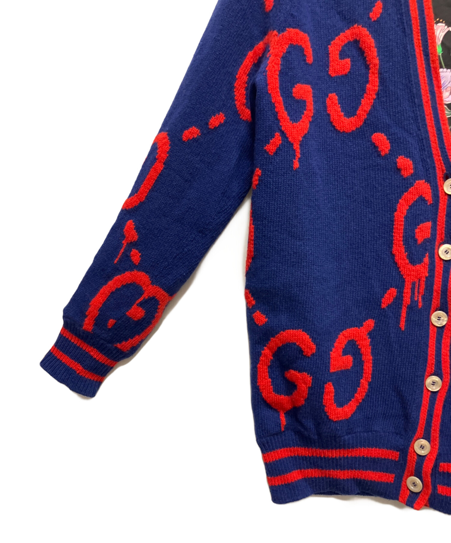 中古・古着通販】GUCCI (グッチ) シルクライニングGGカーディガン