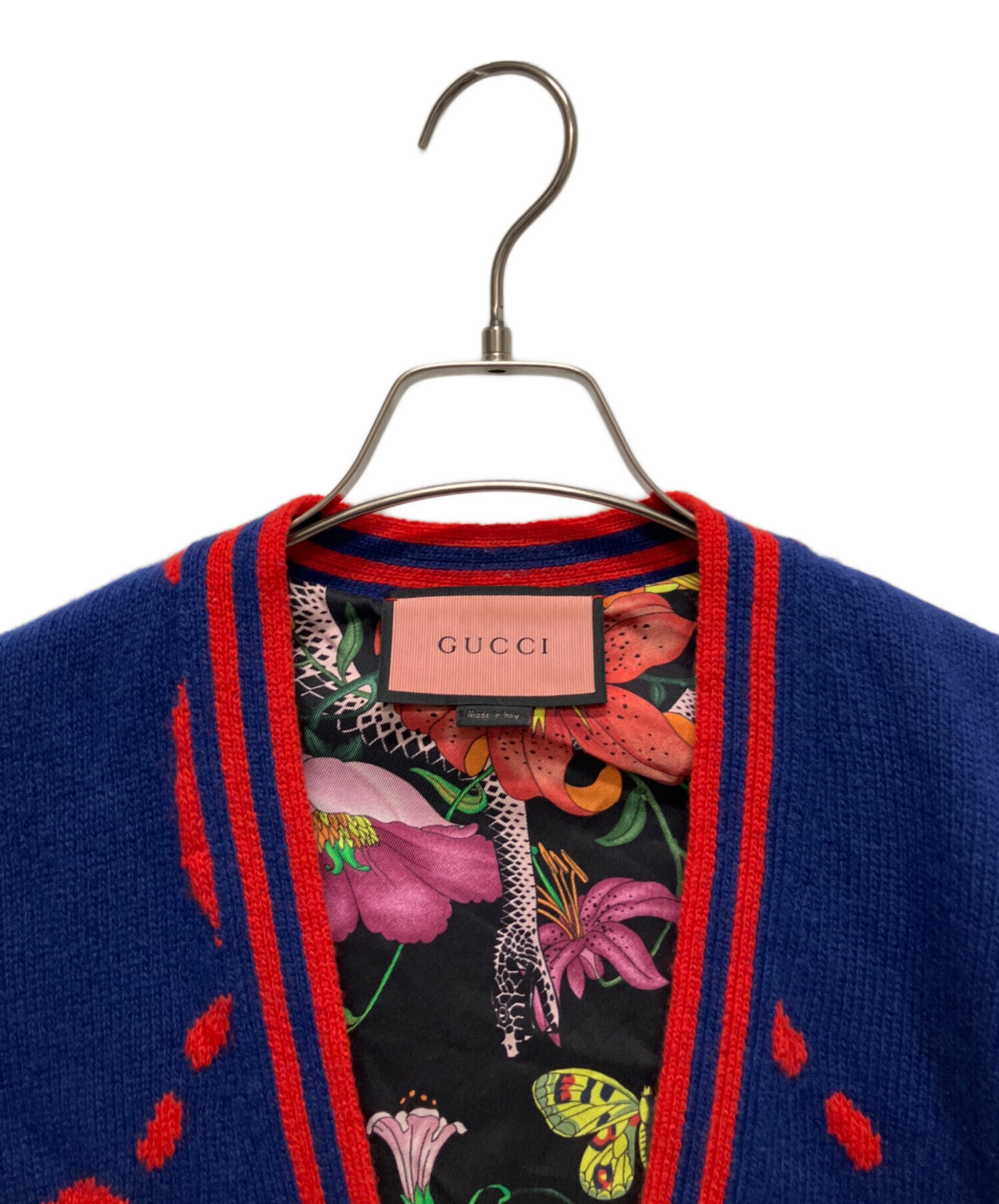 中古・古着通販】GUCCI (グッチ) シルクライニングGGカーディガン