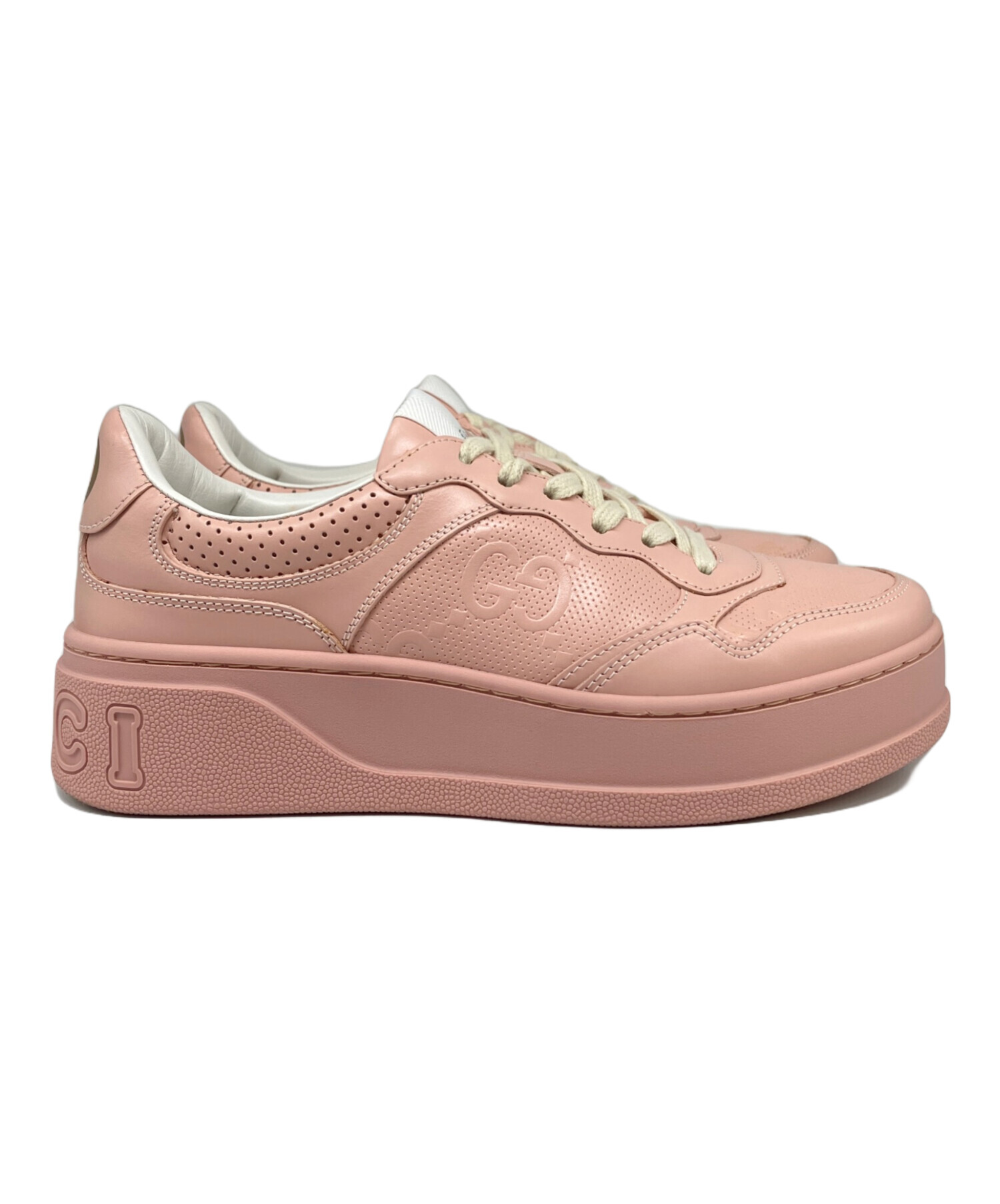 中古・古着通販】GUCCI (グッチ) GGスニーカー ピンク サイズ:37