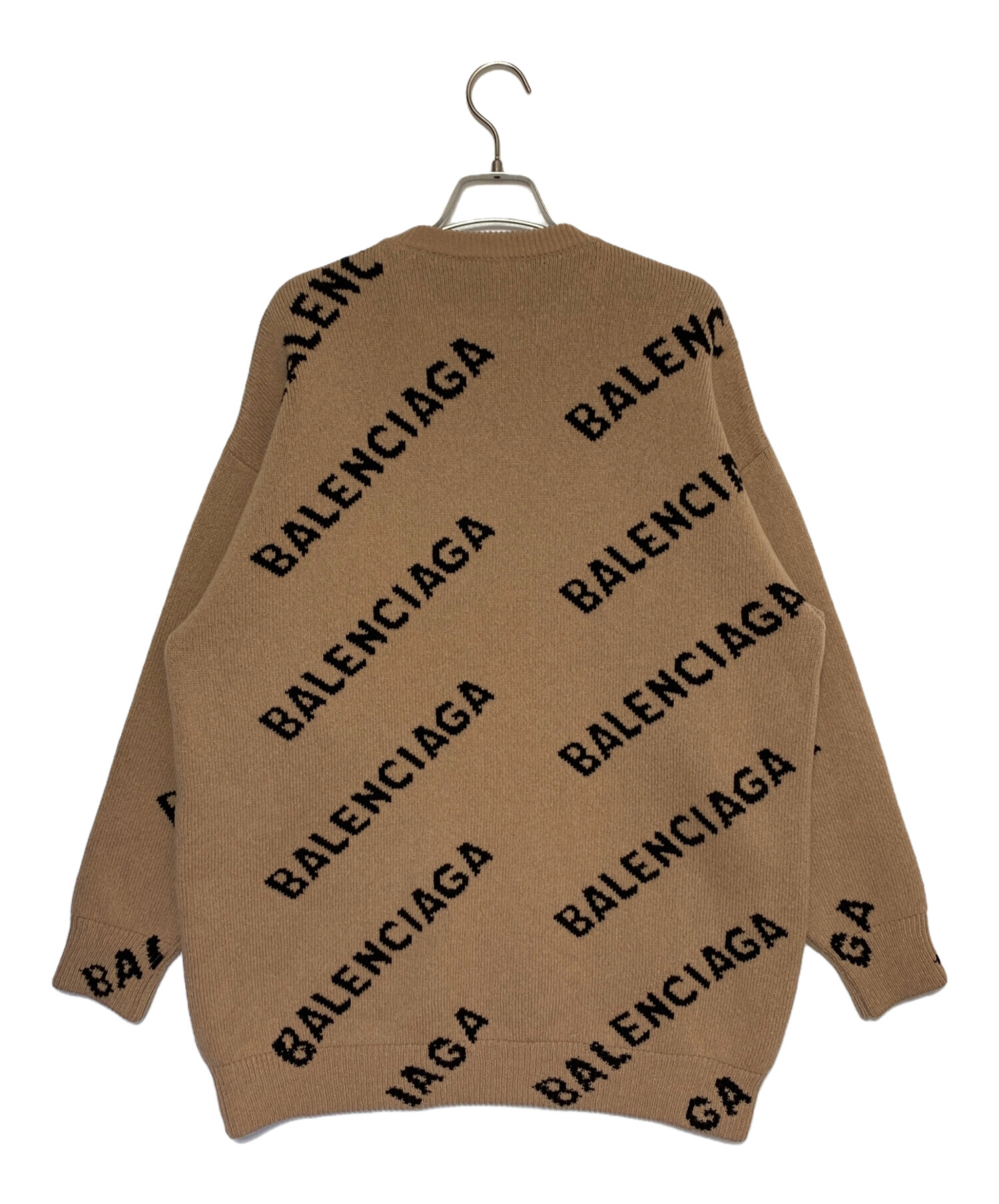 airioma　バレンシアガ オールオーバー総柄ロゴクルーネックニット BALENCIAGA - バレンシアガ オールオーバー総柄ロゴクルーネック