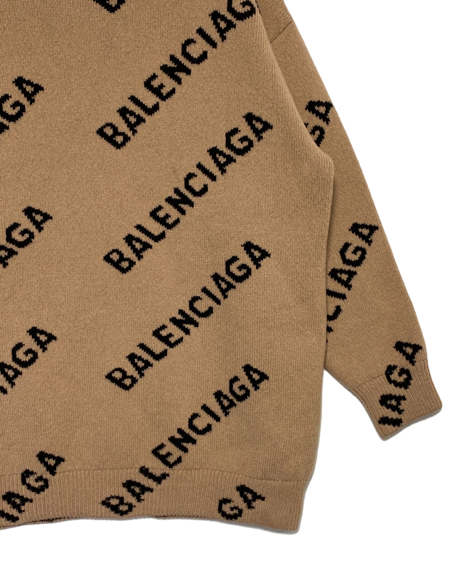 BALENCIAGA ロゴニット 34サイズ 中古・古着通販】BALENCIAGA (バレンシアガ) オールオーバーロゴニット