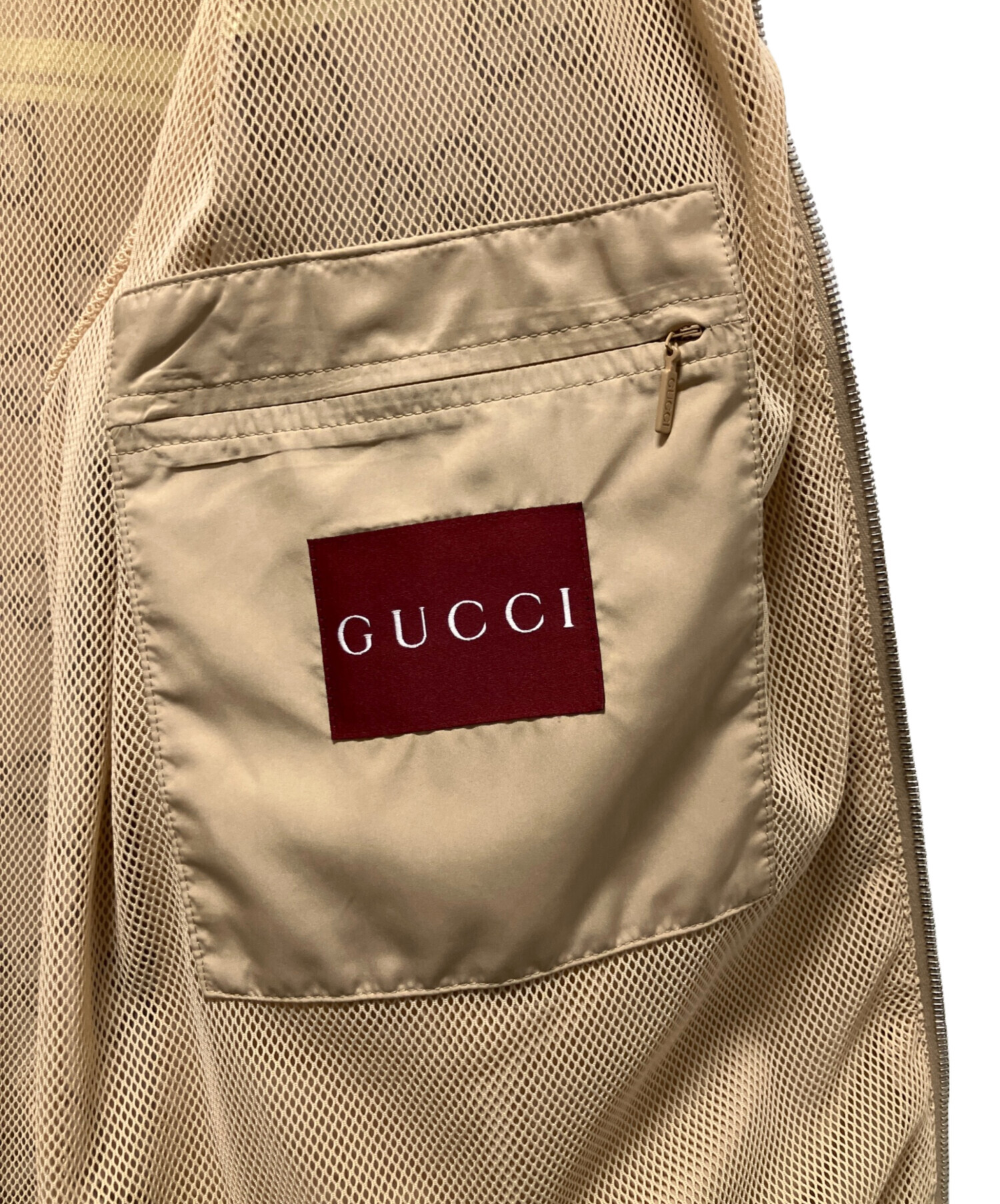 中古・古着通販】GUCCI (グッチ) ライトナイロン GGフードジャケット