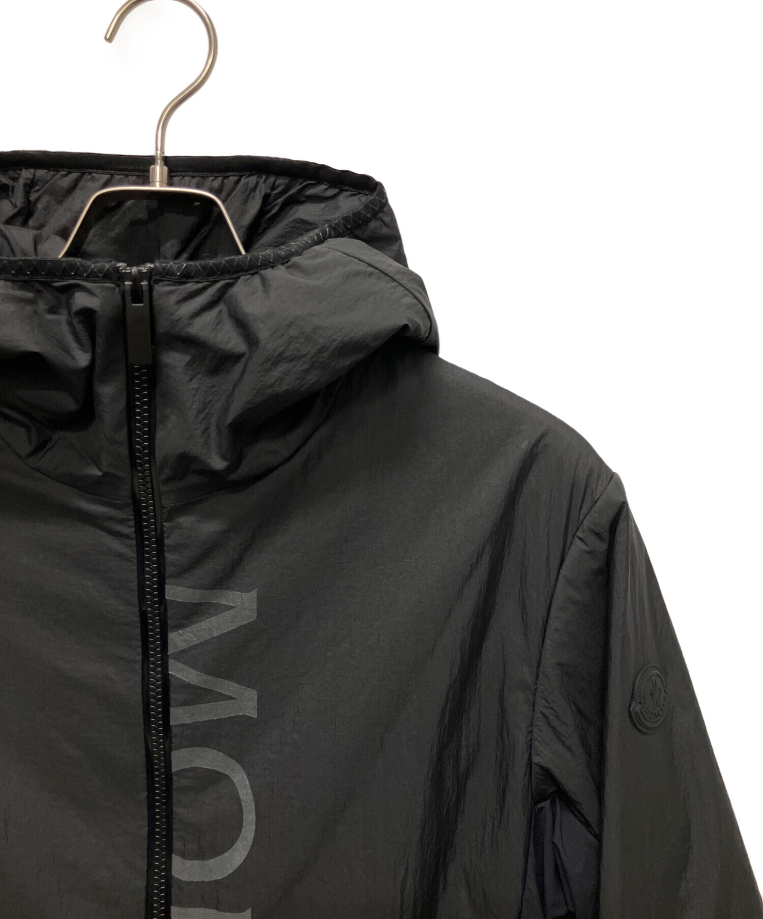 MONCLER ブラック ナイロンジャケット　イチロー　2 MONCLER Ichiro Logo-Print Padded Nylon-Ripstop Hooded Jacket for
