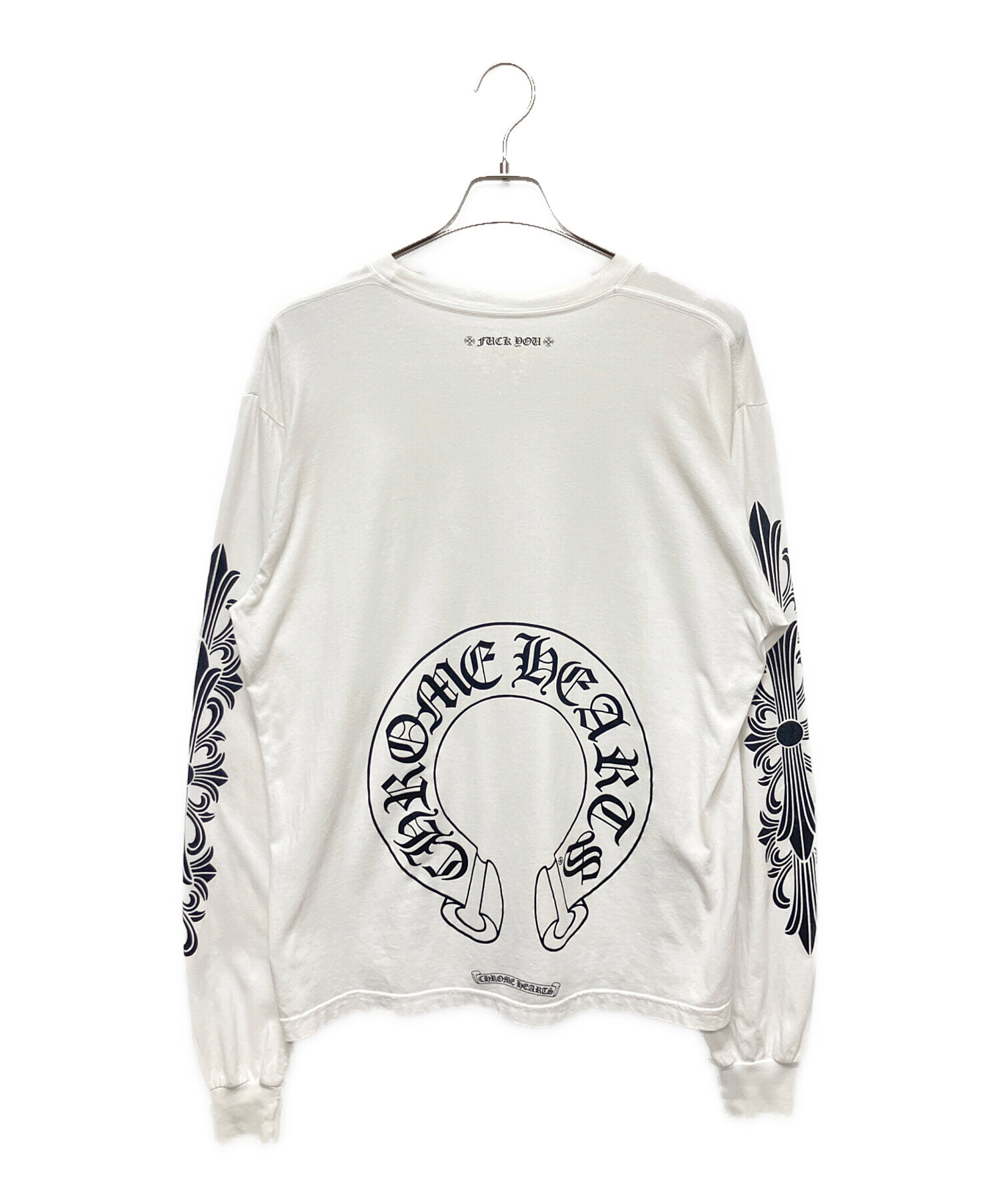 Chrom hearts フローラルクロスロンT CHROME HEARTS フローラル&ホースシュー ロングtシャツ クロムハーツ