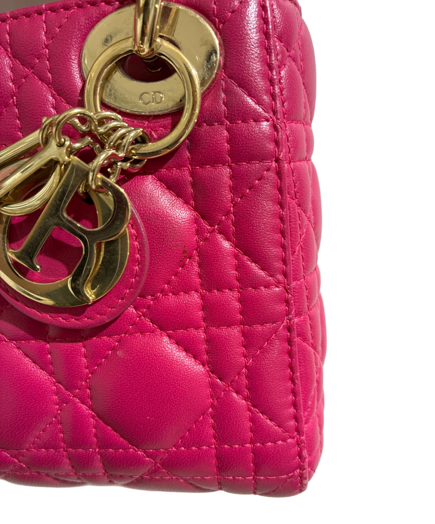 【未使用に近い】美品！Christian Dior ピンク リボン ミュール35 未使用に近い】美品！Christian Dior ピンク リボン ミュール35