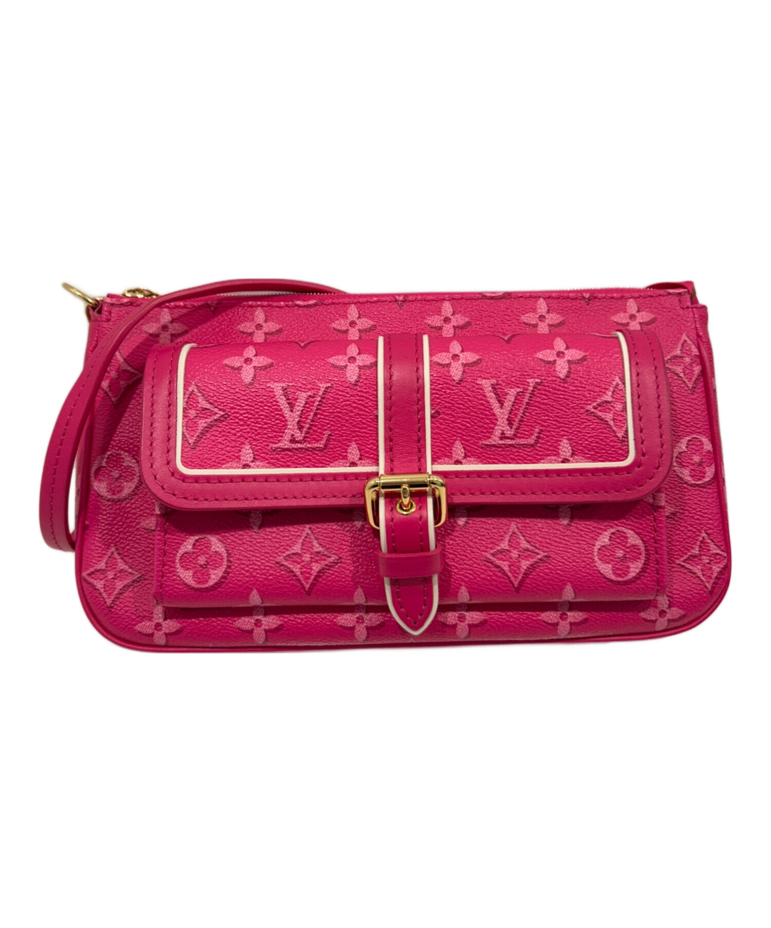 LOUIS VUITTON ルイヴィトン ショルダーバッグ  ピンク 【古着】【中古】【送料無料】 中古・古着通販】LOUIS VUITTON (ルイ ヴィトン) マキシポシェット