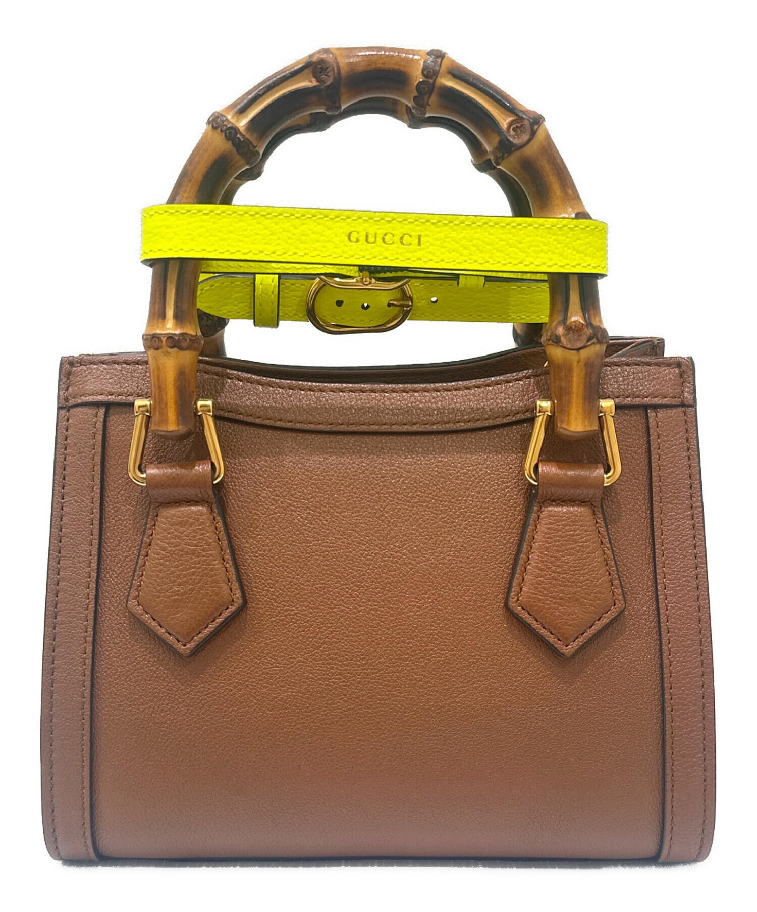 中古・古着通販】GUCCI (グッチ) バンブー ダイアナ ミニ ハンドバッグ 