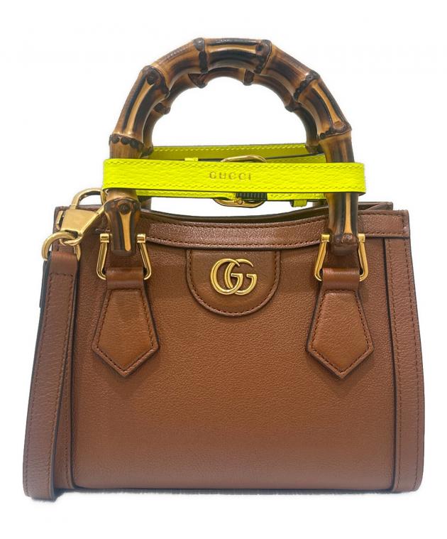 中古・古着通販】GUCCI (グッチ) バンブー ダイアナ ミニ ハンドバッグ 