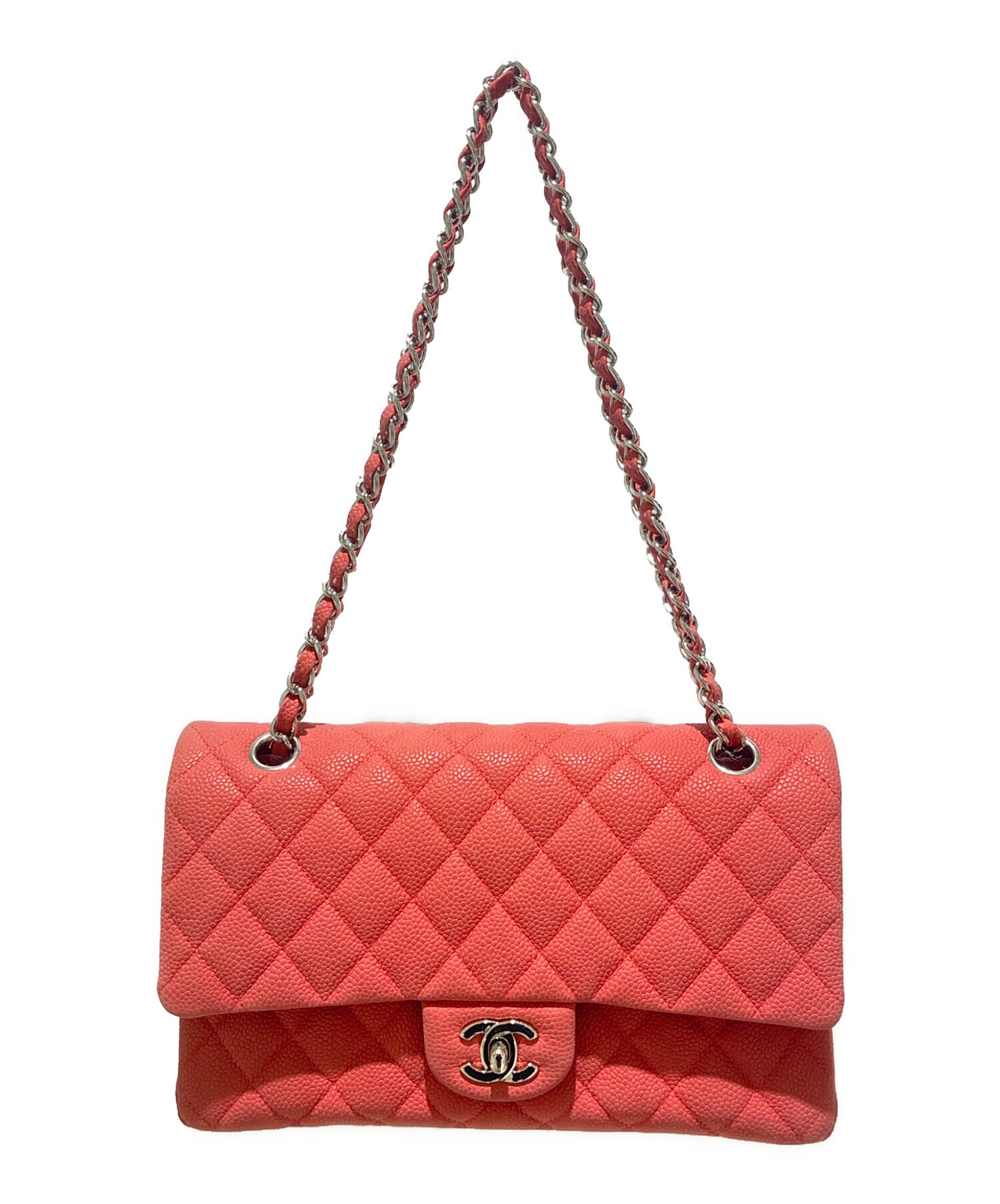 中古・古着通販】CHANEL (シャネル) Wフラップマトラッセ25/キャビア 
