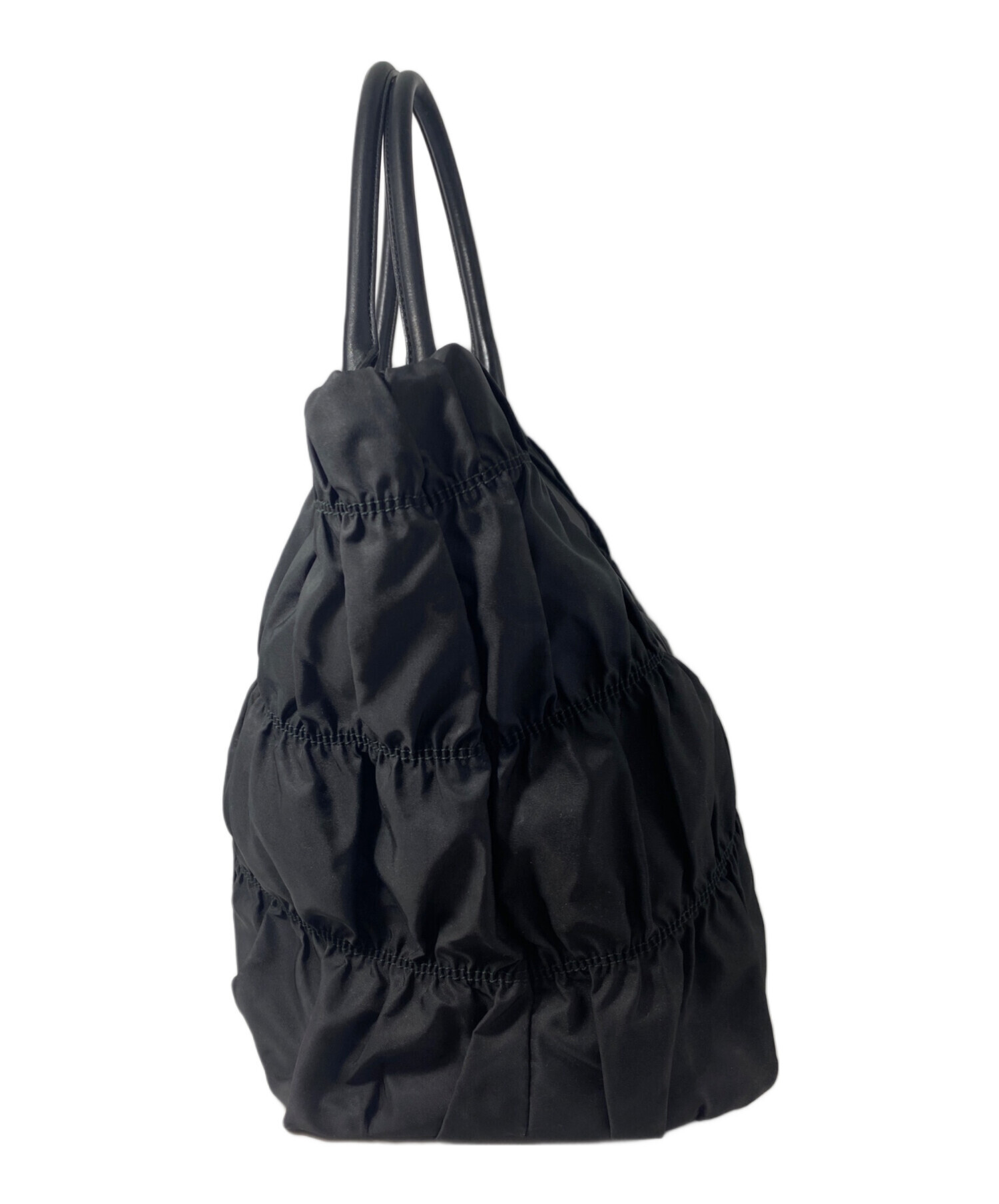 PRADA (プラダ) PRADA ナイロン　ギャザー　トートバッグ ナイロンギャザートートバッグ ブラック