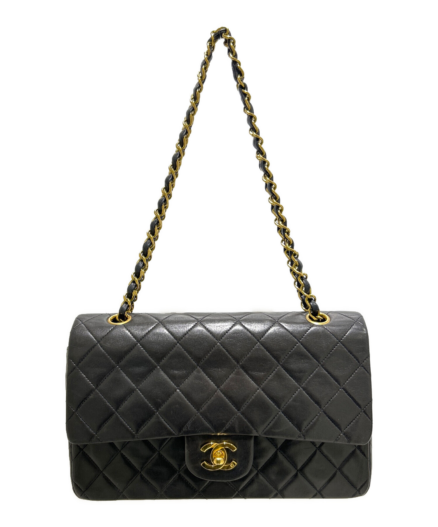 中古・古着通販】CHANEL (シャネル) マトラッセ25/ブラック/Wフラップ