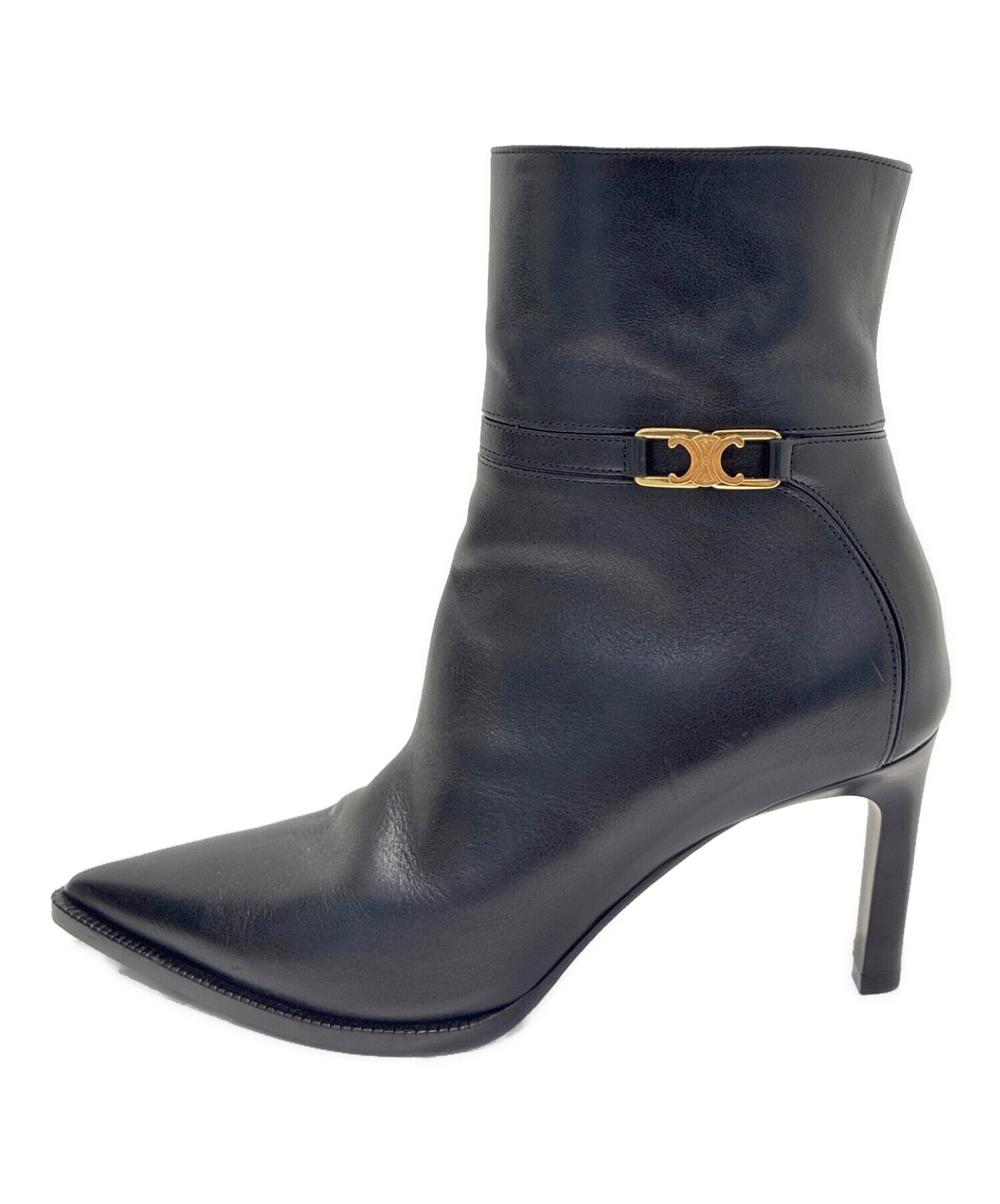 中古・古着通販】CELINE (セリーヌ) ベルヌイユブーツ ブラック サイズ