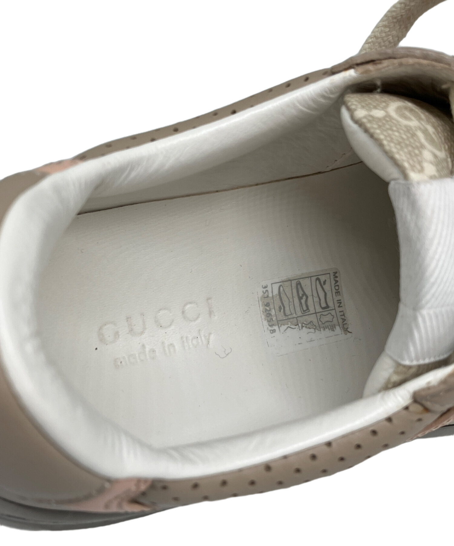 中古・古着通販】GUCCI (グッチ) GGスニーカー ベージュ×ピンク×グレー