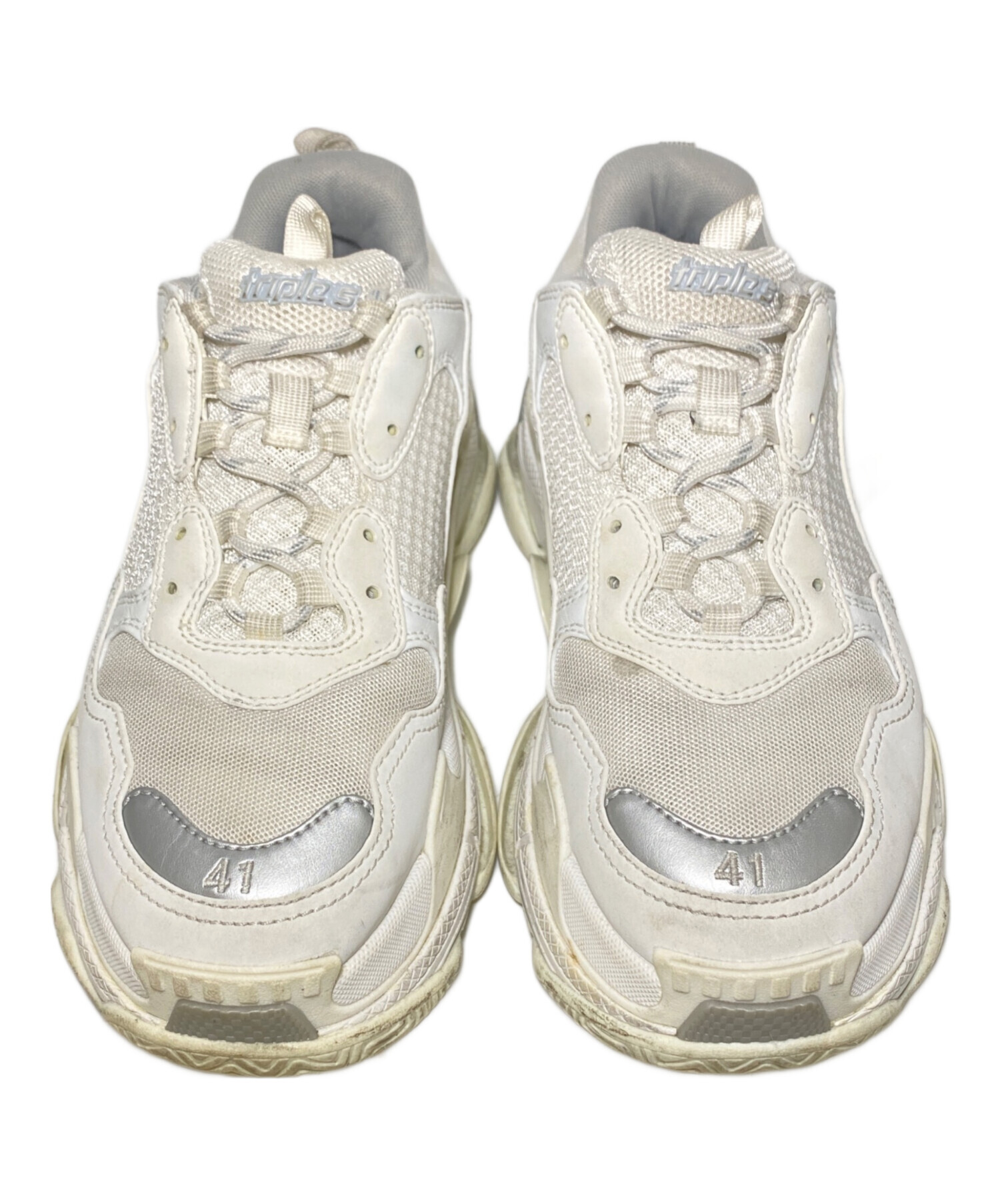 中古・古着通販】BALENCIAGA (バレンシアガ) TRIPLE S ホワイト サイズ 
