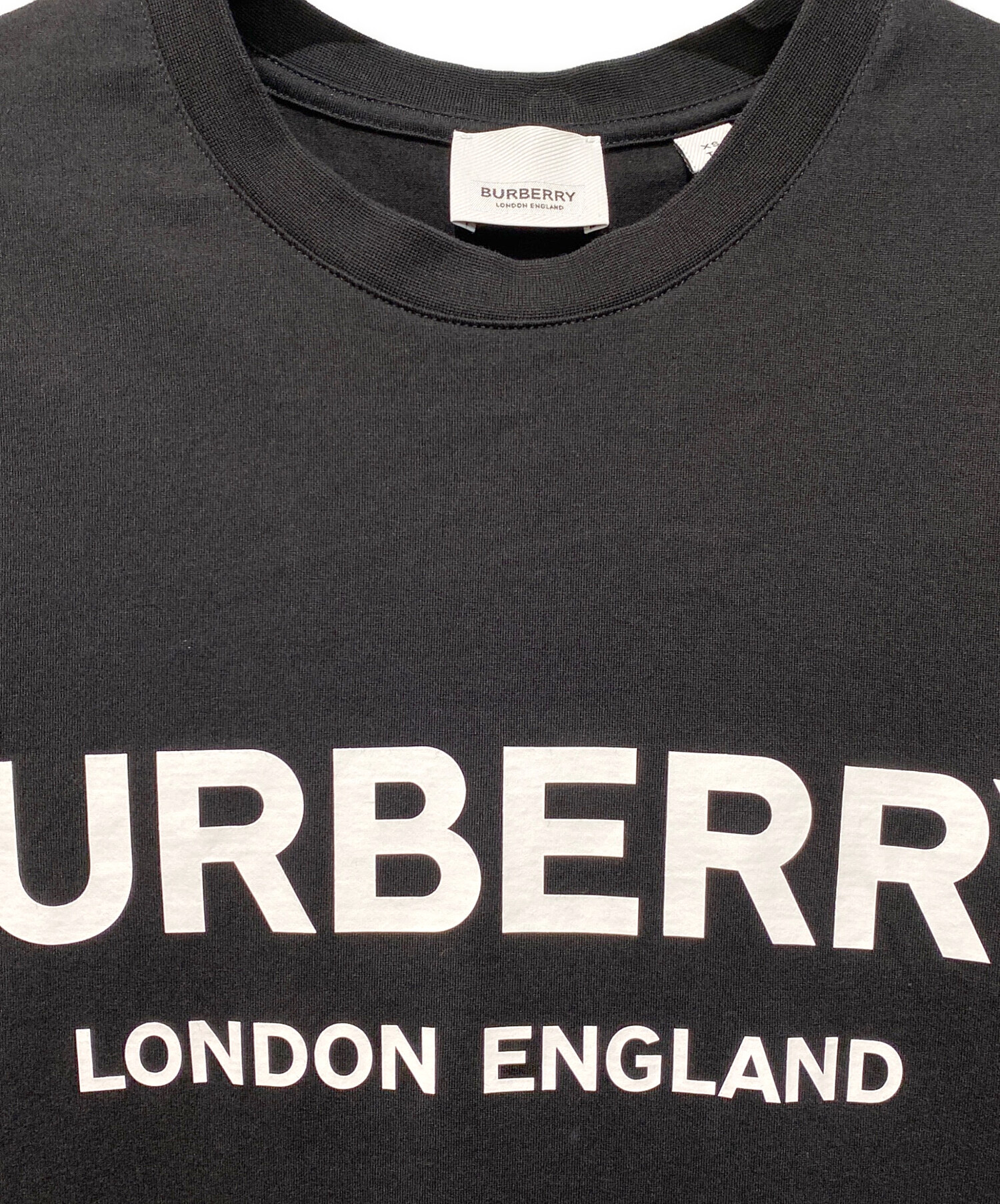 中古・古着通販】BURBERRY (バーバリー) ロゴTシャツ ブラック サイズ 
