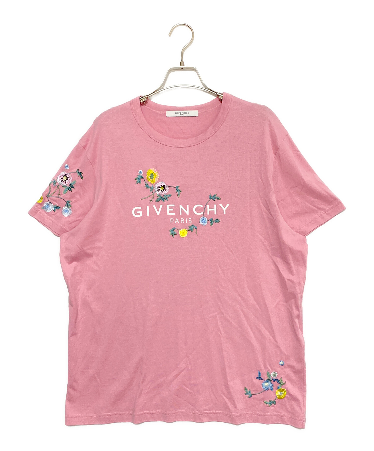 中古・古着通販】GIVENCHY (ジバンシィ) 刺繍ロゴTシャツ ピンク 