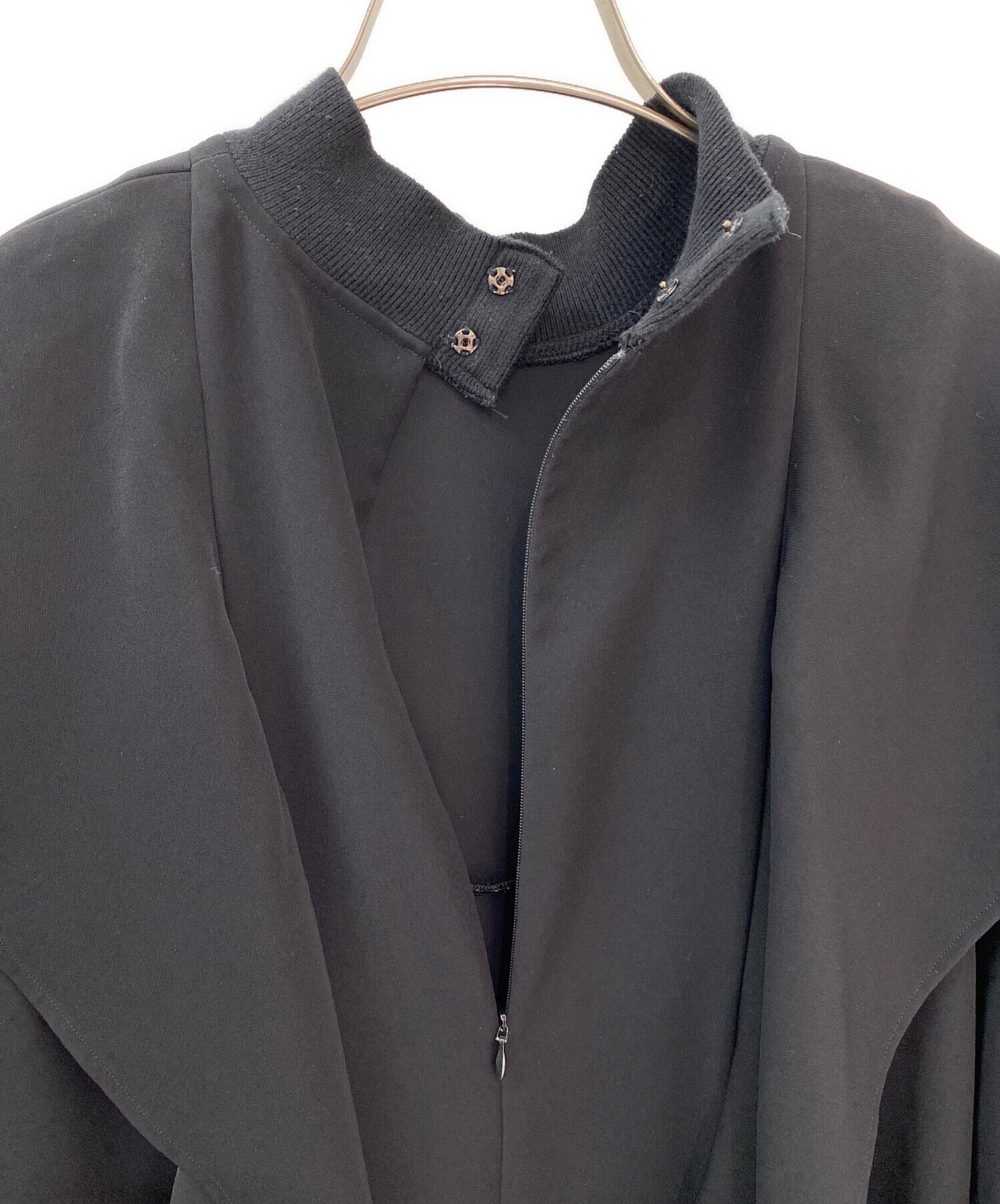 中古・古着通販】ENFOLD (エンフォルド) WIDE-FLARE DRESS ブラック