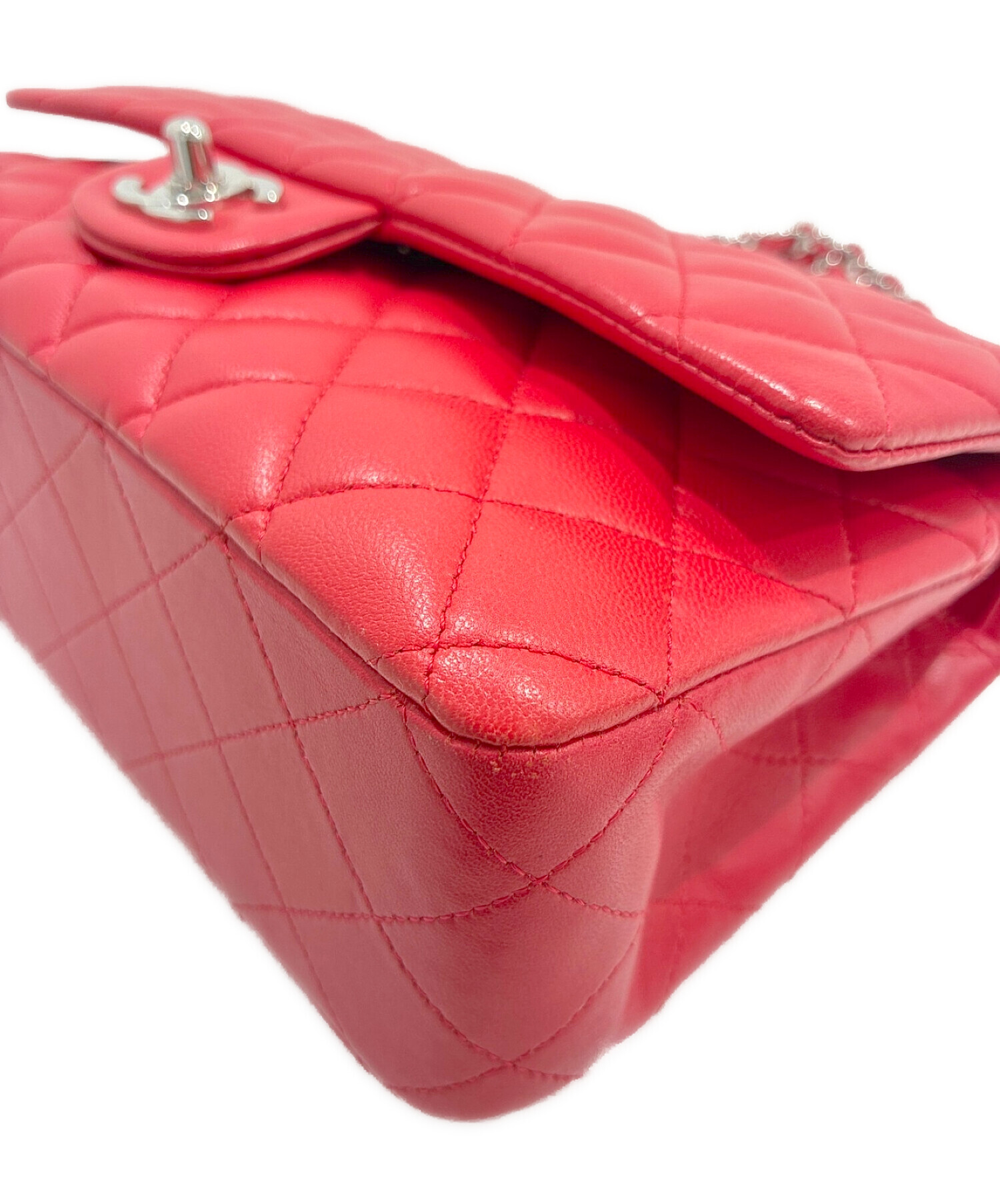 中古・古着通販】CHANEL (シャネル) マトラッセ25/レッド/Wフラップ