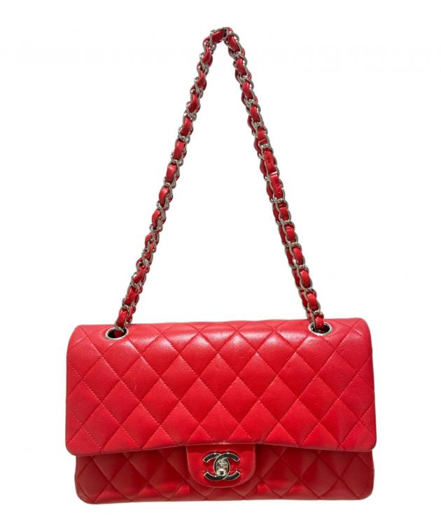 中古・古着通販】CHANEL (シャネル) マトラッセ25/レッド/Wフラップ