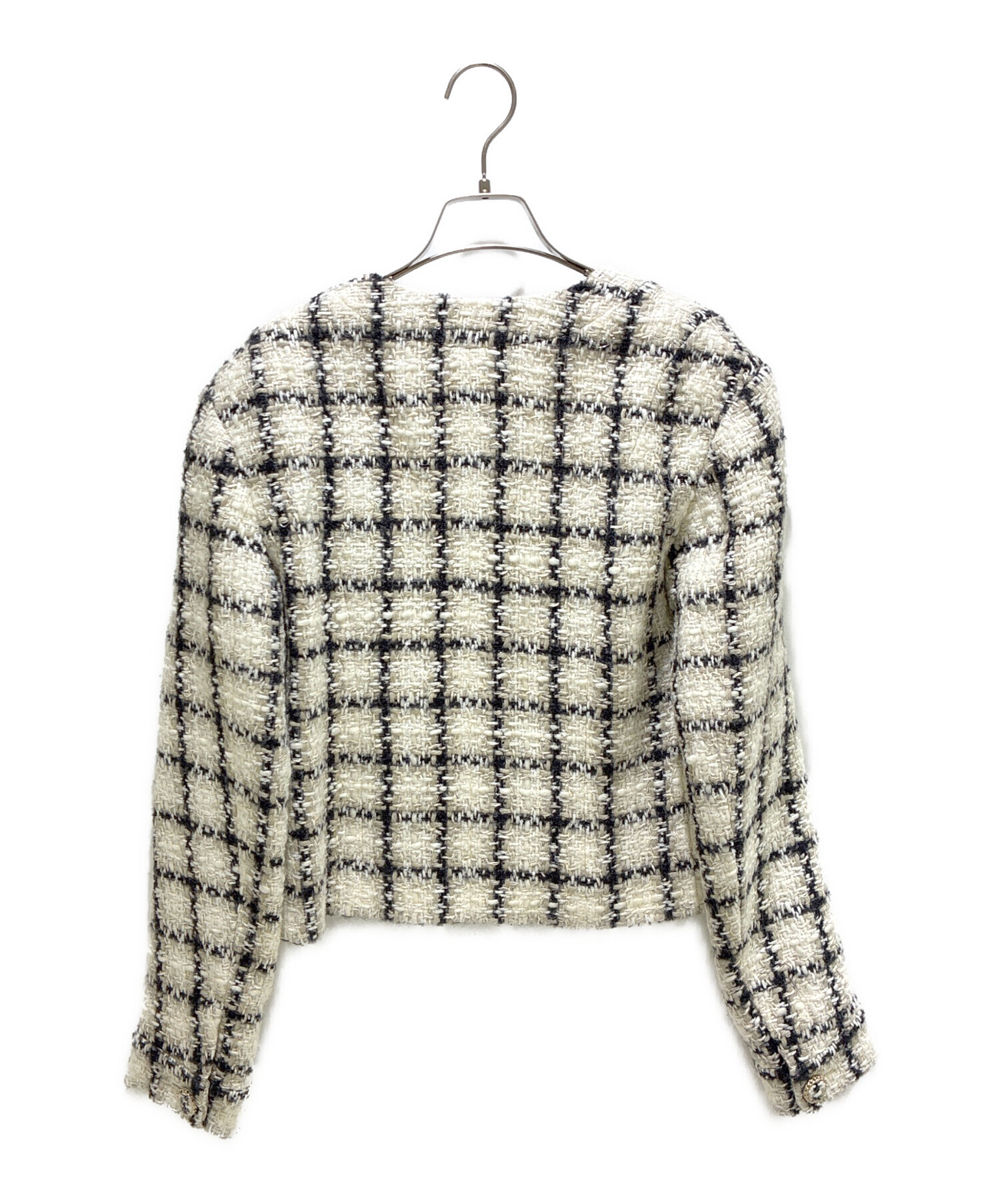 中古・古着通販】CHANEL (シャネル) ノーカラーツイードジャケット
