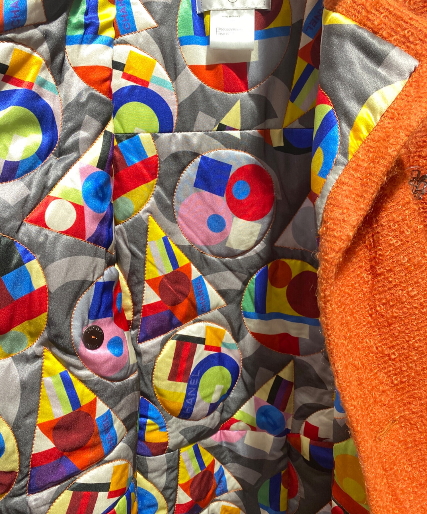 中古・古着通販】CHANEL (シャネル) ツイードダブルコート オレンジ