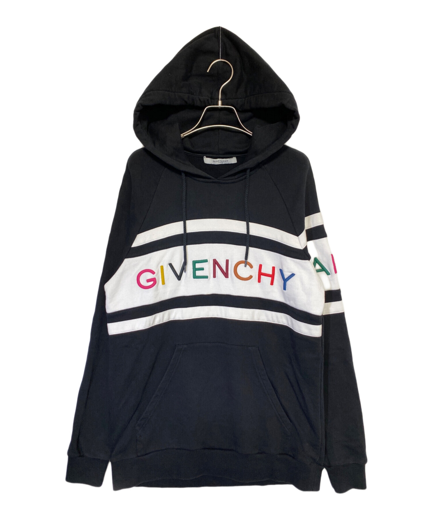 GIVENCHYジバンシー　ナイロンパーカーサイズ48(M程度)着用5回程度 中古・古着通販】GIVENCHY (ジバンシィ) ロゴパーカー ブラック サイズ