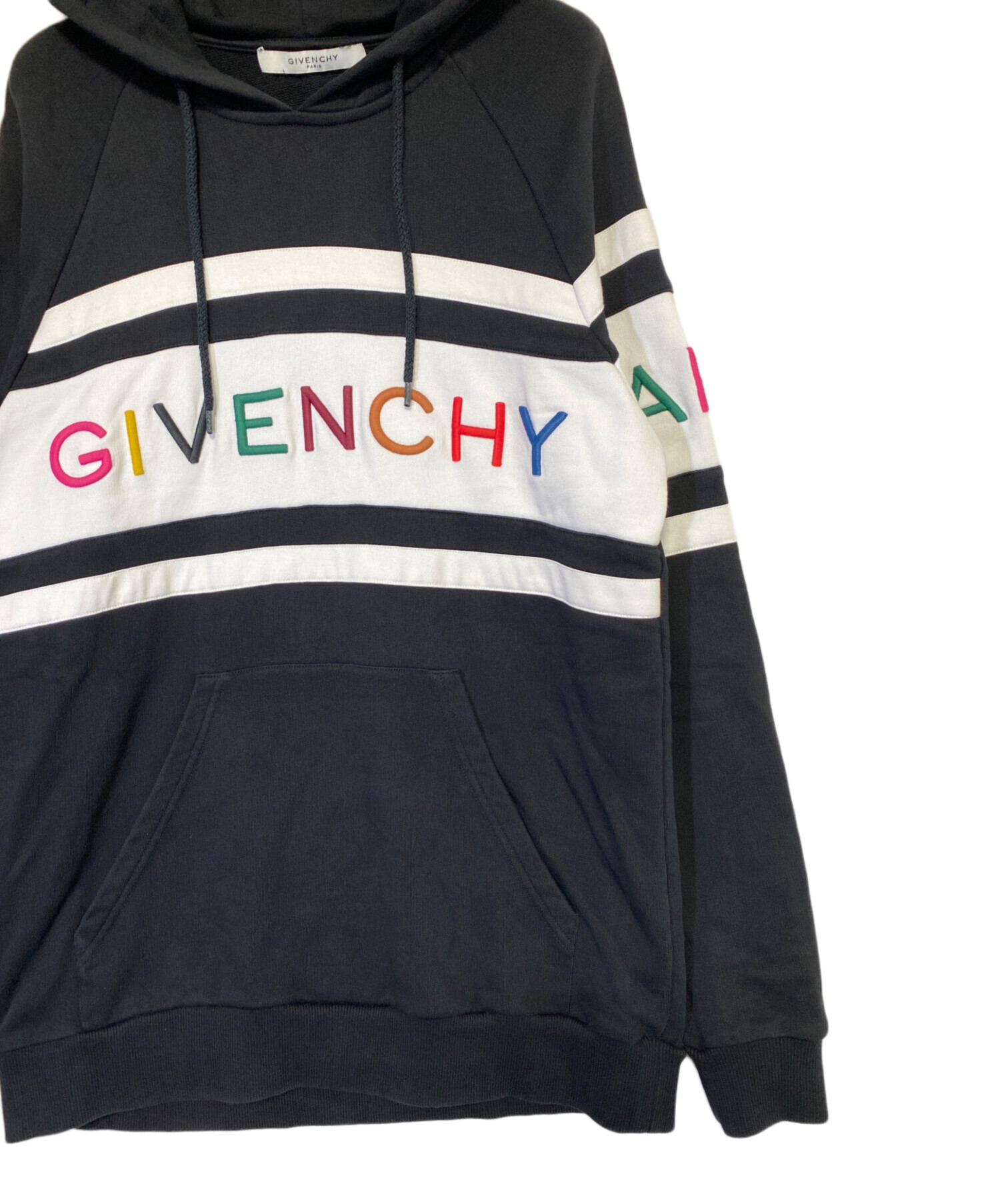 中古・古着通販】GIVENCHY (ジバンシィ) ロゴパーカー ブラック サイズ