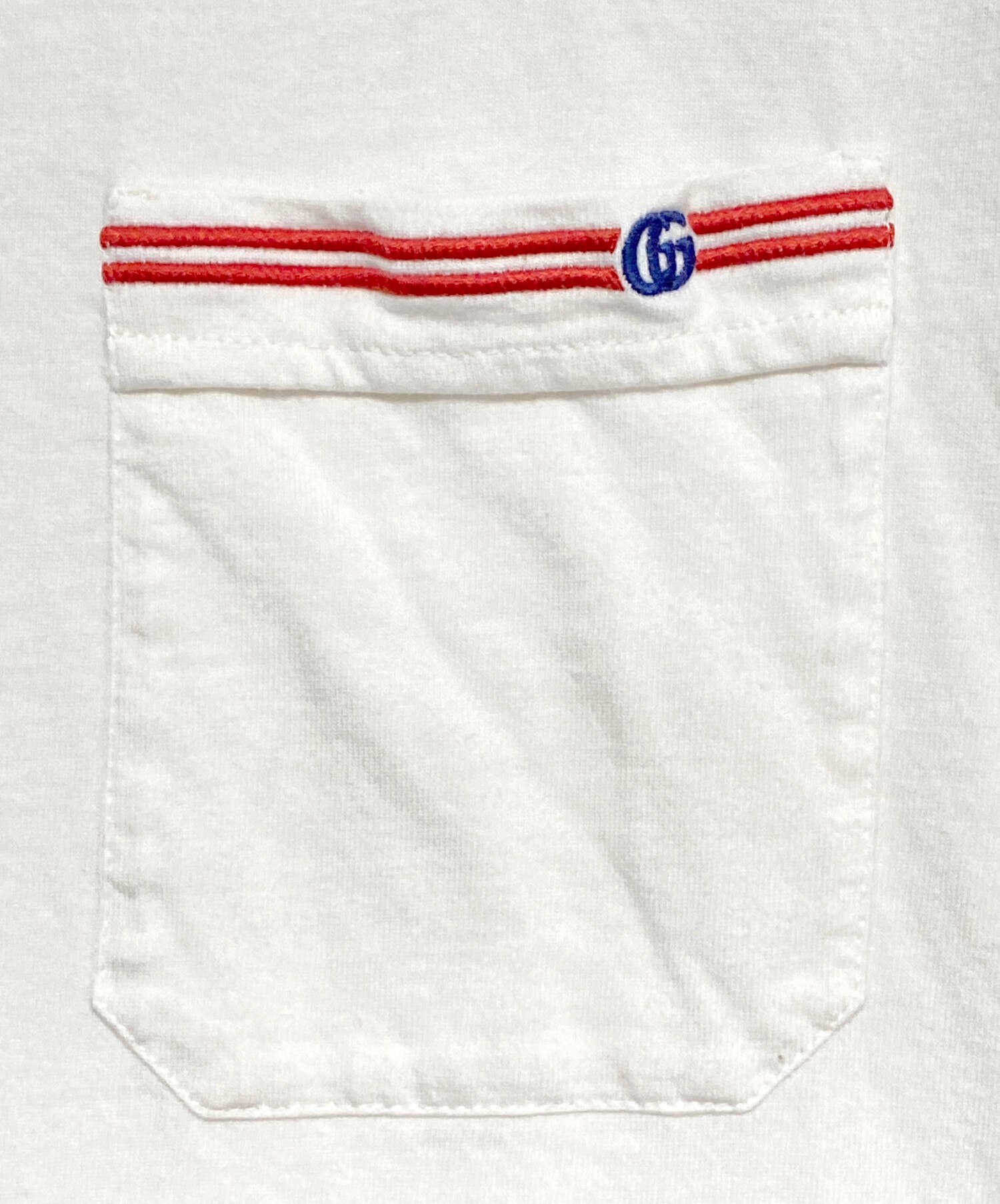 中古・古着通販】GUCCI (グッチ) ダブルGポケットTシャツ ホワイト