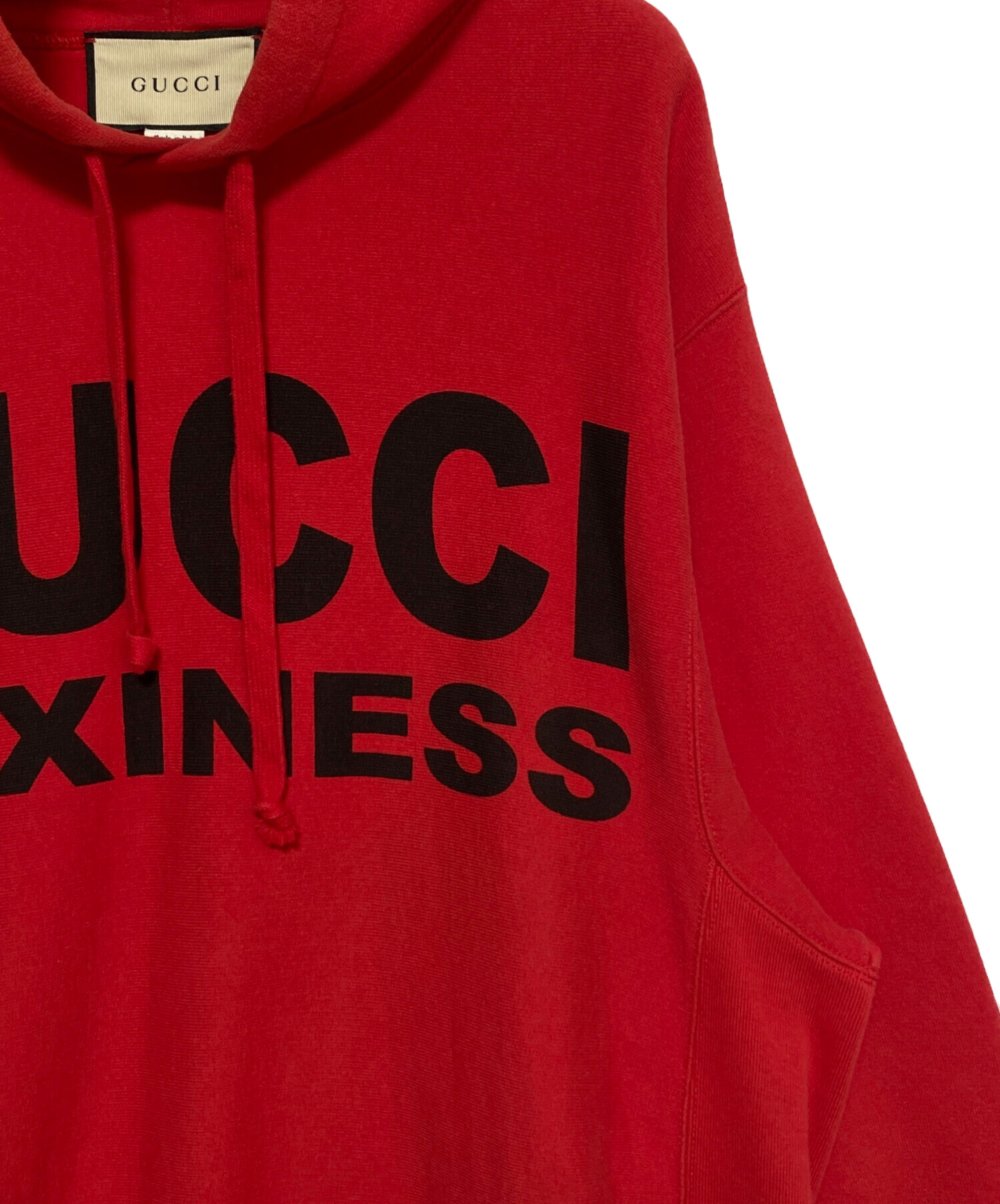 GUCCI グッチ パーカー XS 赤 【古着】【中古】【送料無料】 中古・古着通販】GUCCI (グッチ) ロゴパーカー レッド サイズ:XS