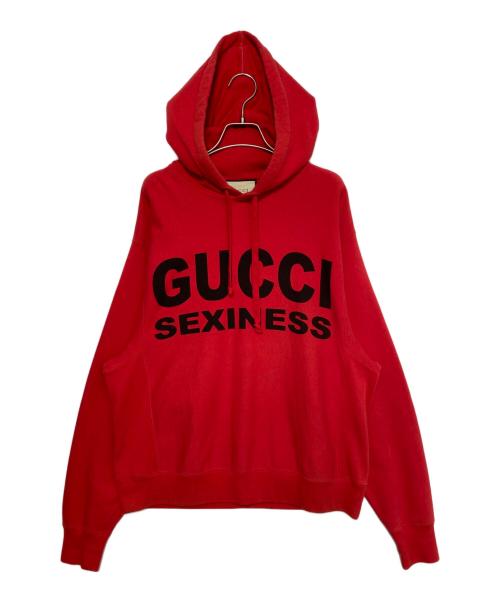 中古・古着通販】GUCCI (グッチ) ロゴパーカー レッド サイズ:XS