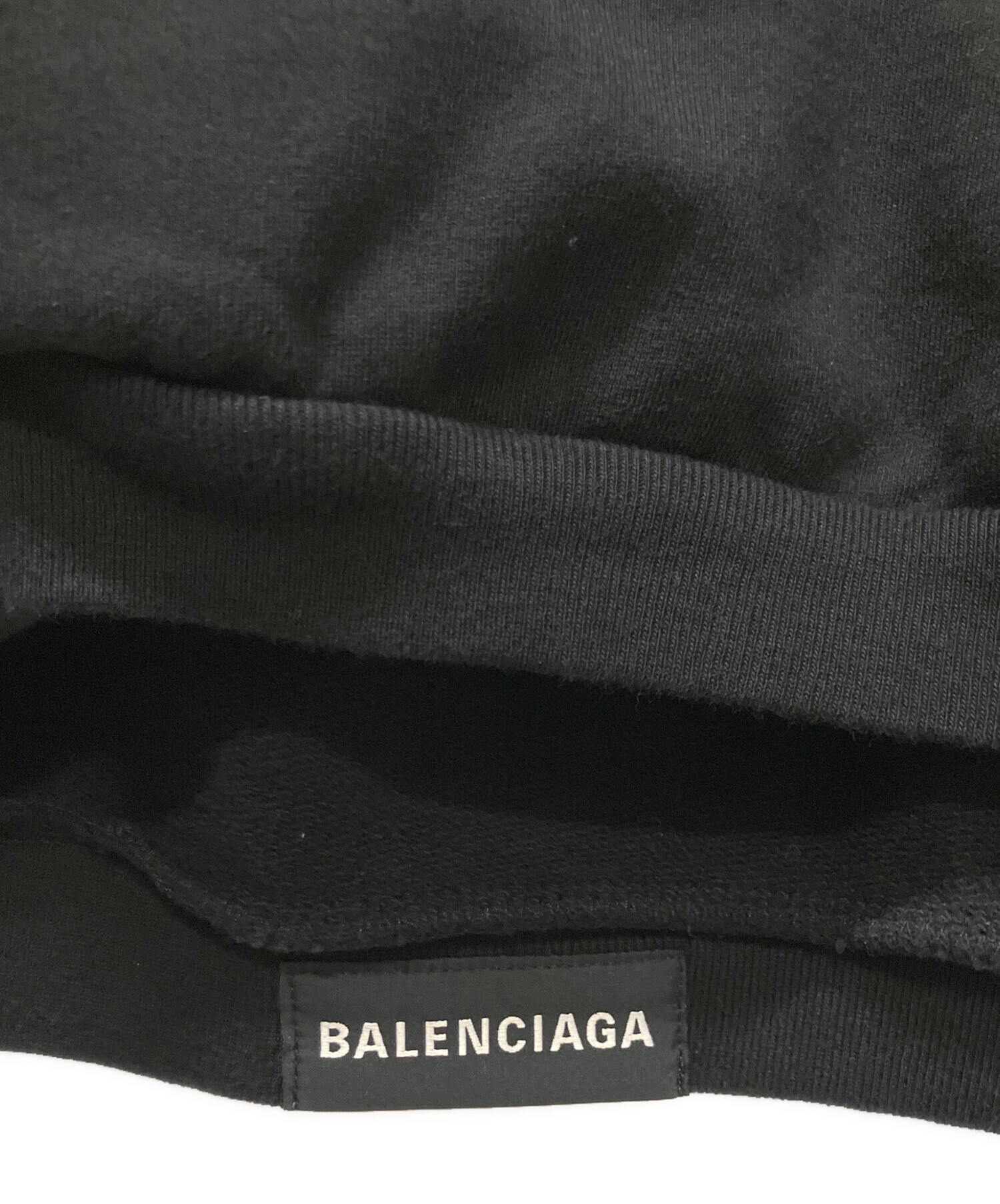 中古・古着通販】BALENCIAGA (バレンシアガ) 裾ロゴパーカー ブラック
