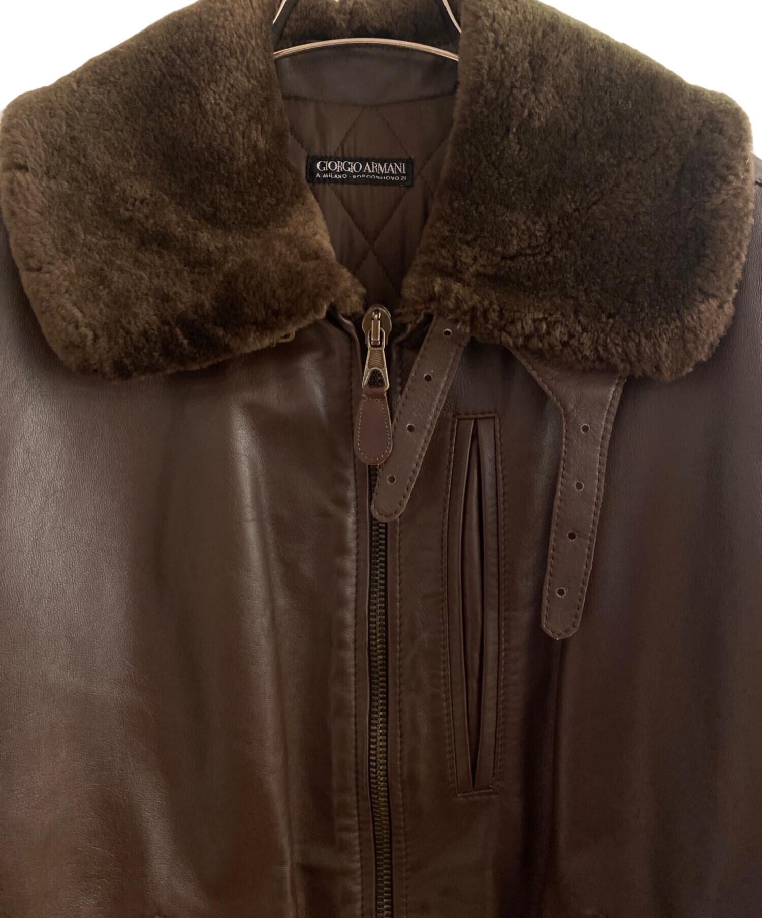 中古・古着通販】GIORGIO ARMANI (ジョルジョアルマーニ) レザー