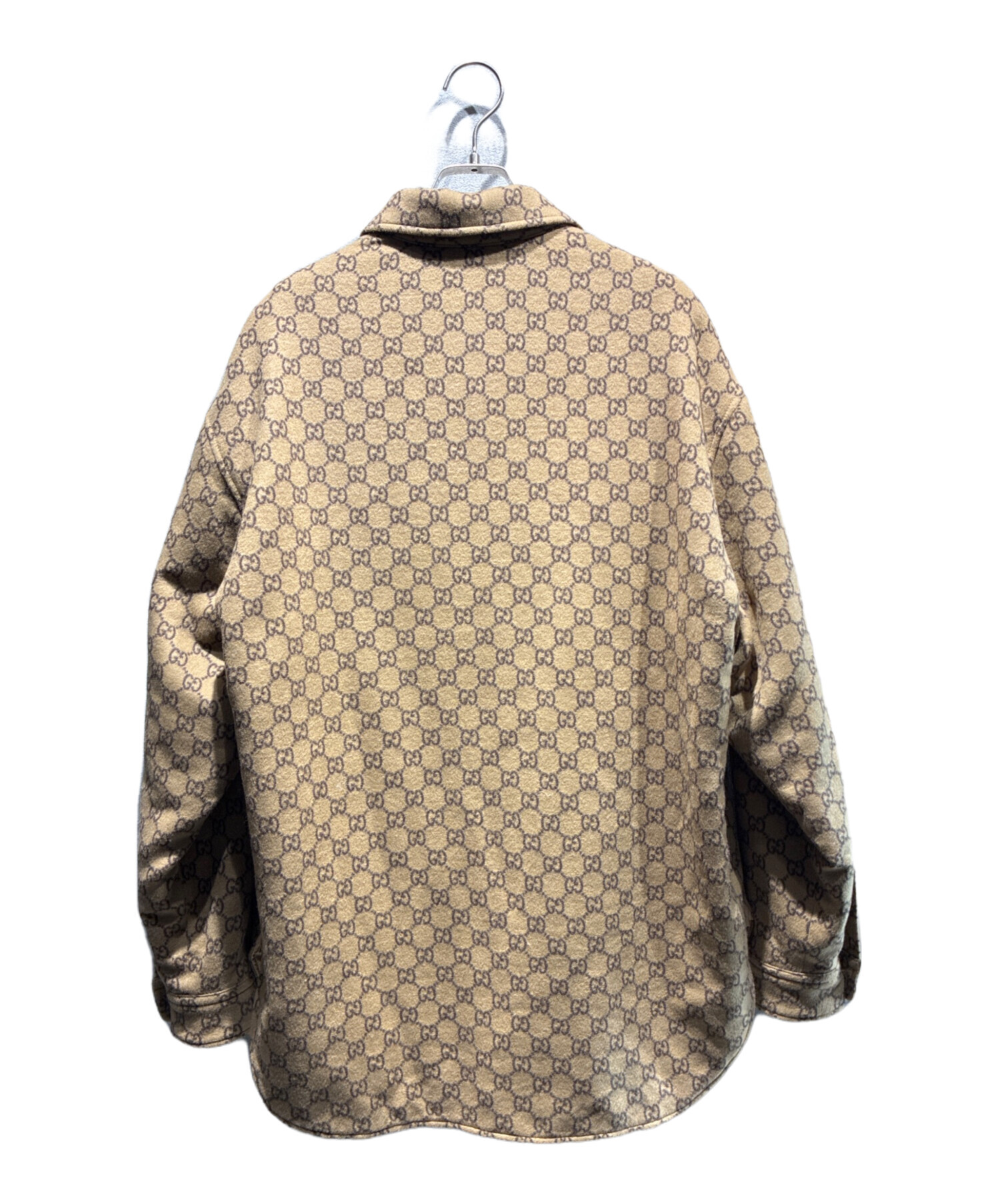 中古・古着通販】GUCCI (グッチ) GGシャツジャケット ブラウン サイズ