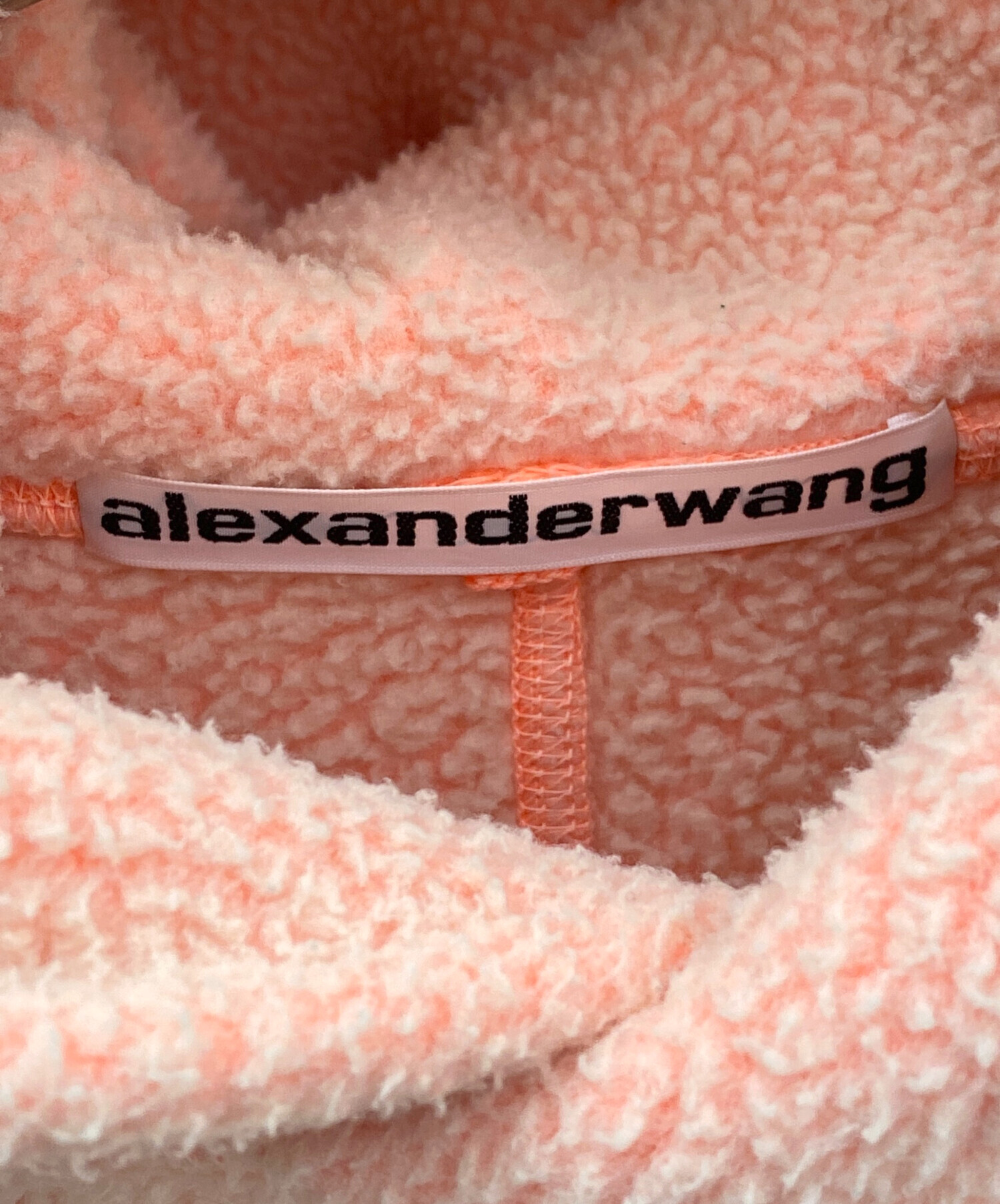 AlexanderWang フーディー　パーカー　ピンク Alexander Wang logo-detail zip-up Hoodie | Pink | FARFETCH
