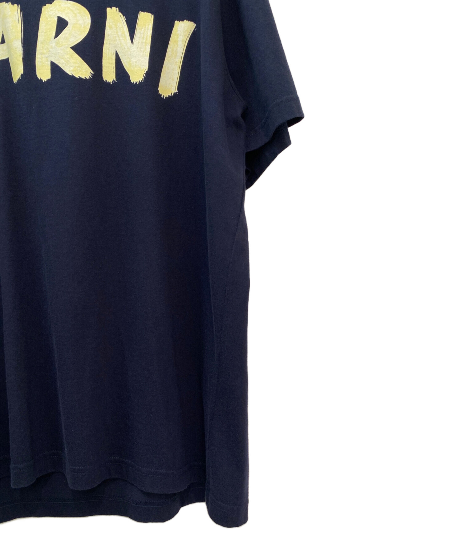 Marni マルニ　ロゴTシャツ　ネイビー 中古・古着通販】MARNI (マルニ) ロゴ入り オーガニックコットン製T