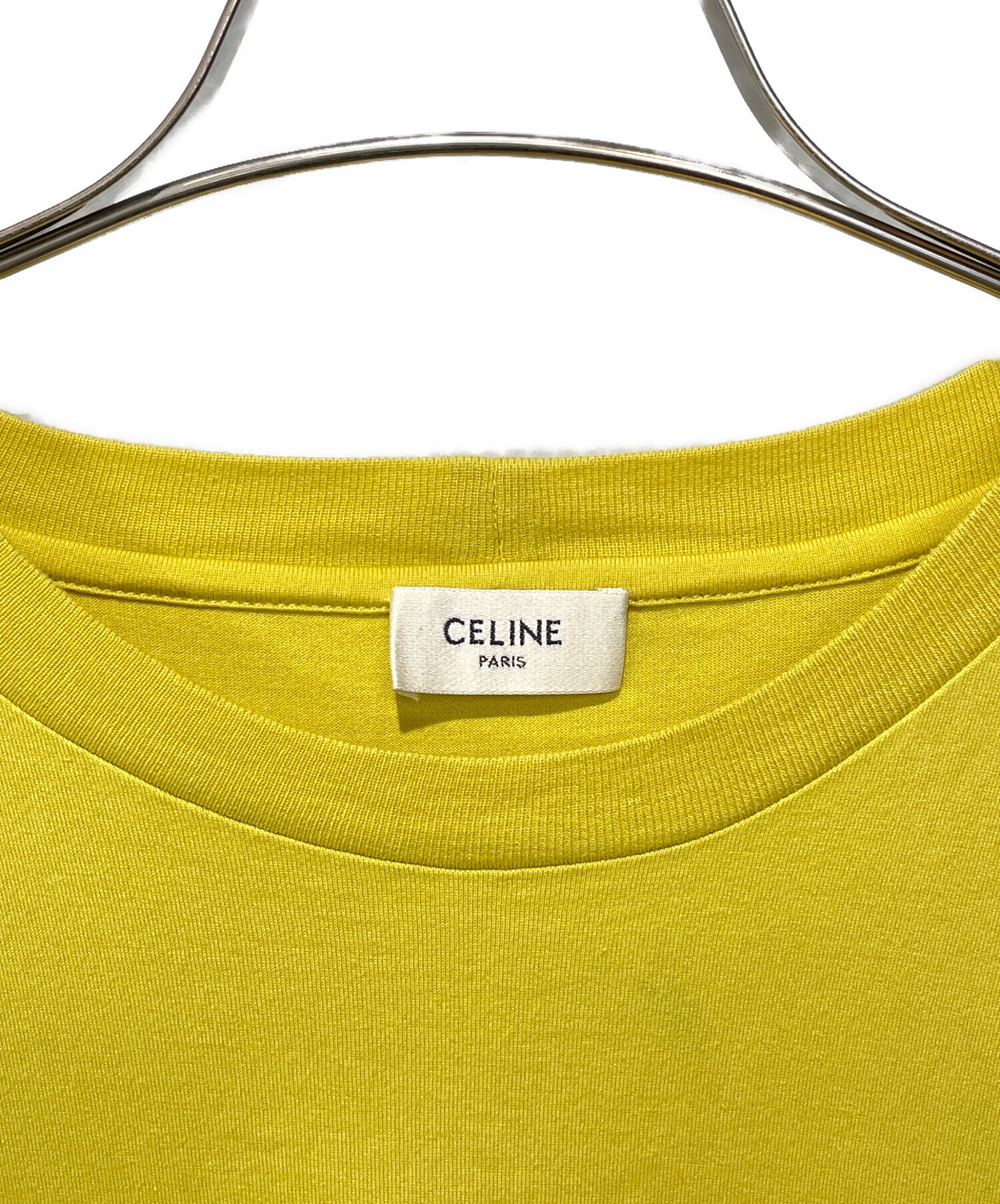 中古・古着通販】CELINE (セリーヌ) ルーズロゴTシャツ イエロー  
