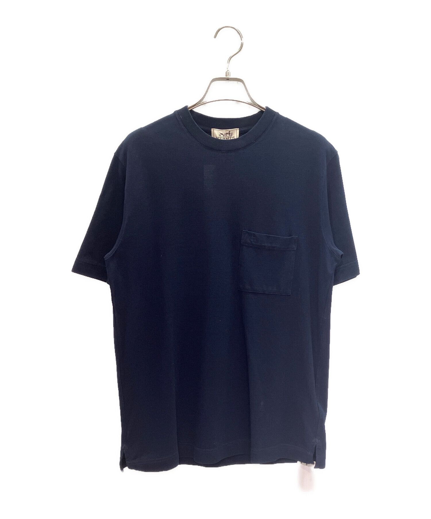 HERMES エルメス Tシャツ・カットソー M 紺 【古着】【中古】【送料無料】 中古・古着通販】HERMES (エルメス) Tシャツ ブラック サイズ:M