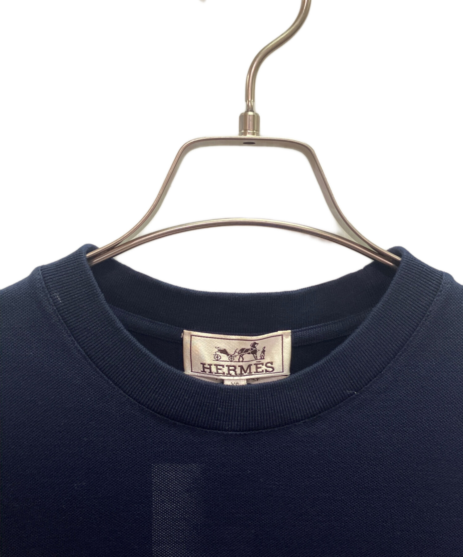 中古・古着通販】HERMES (エルメス) 鹿の子 Tシャツ ネイビー サイズ