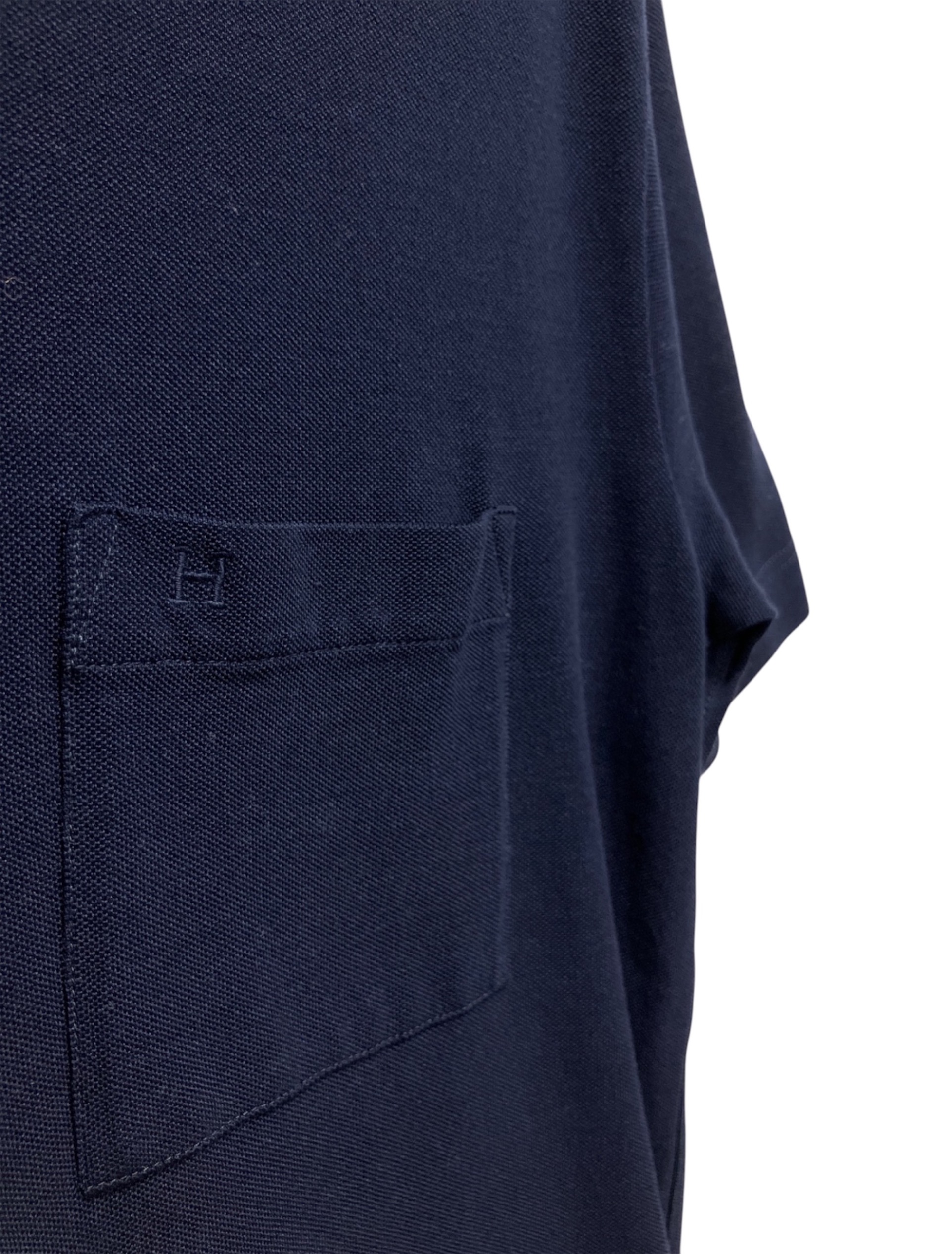 中古・古着通販】HERMES (エルメス) 鹿の子 Tシャツ ネイビー サイズ