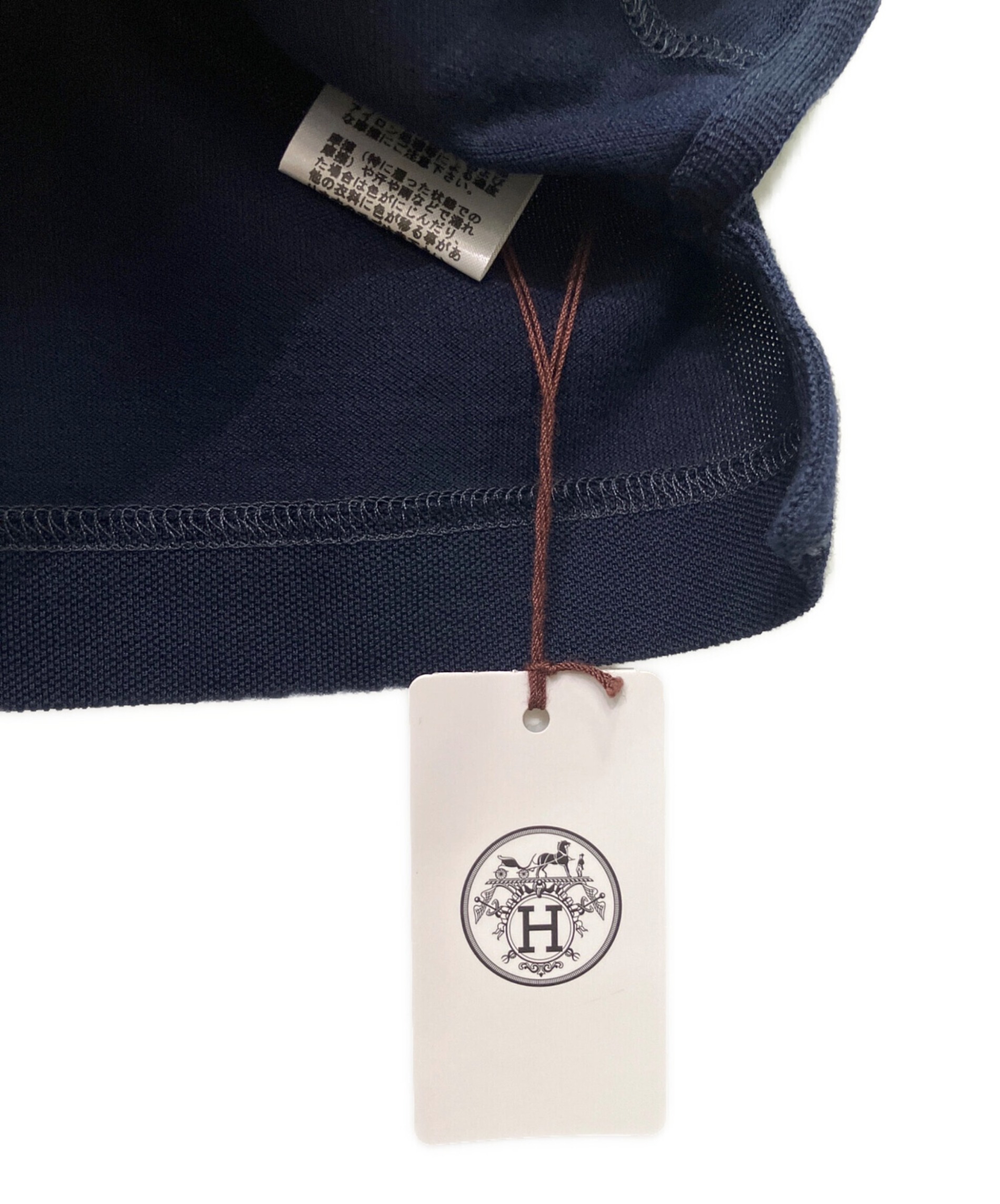 中古・古着通販】HERMES (エルメス) 鹿の子 Tシャツ ネイビー サイズ