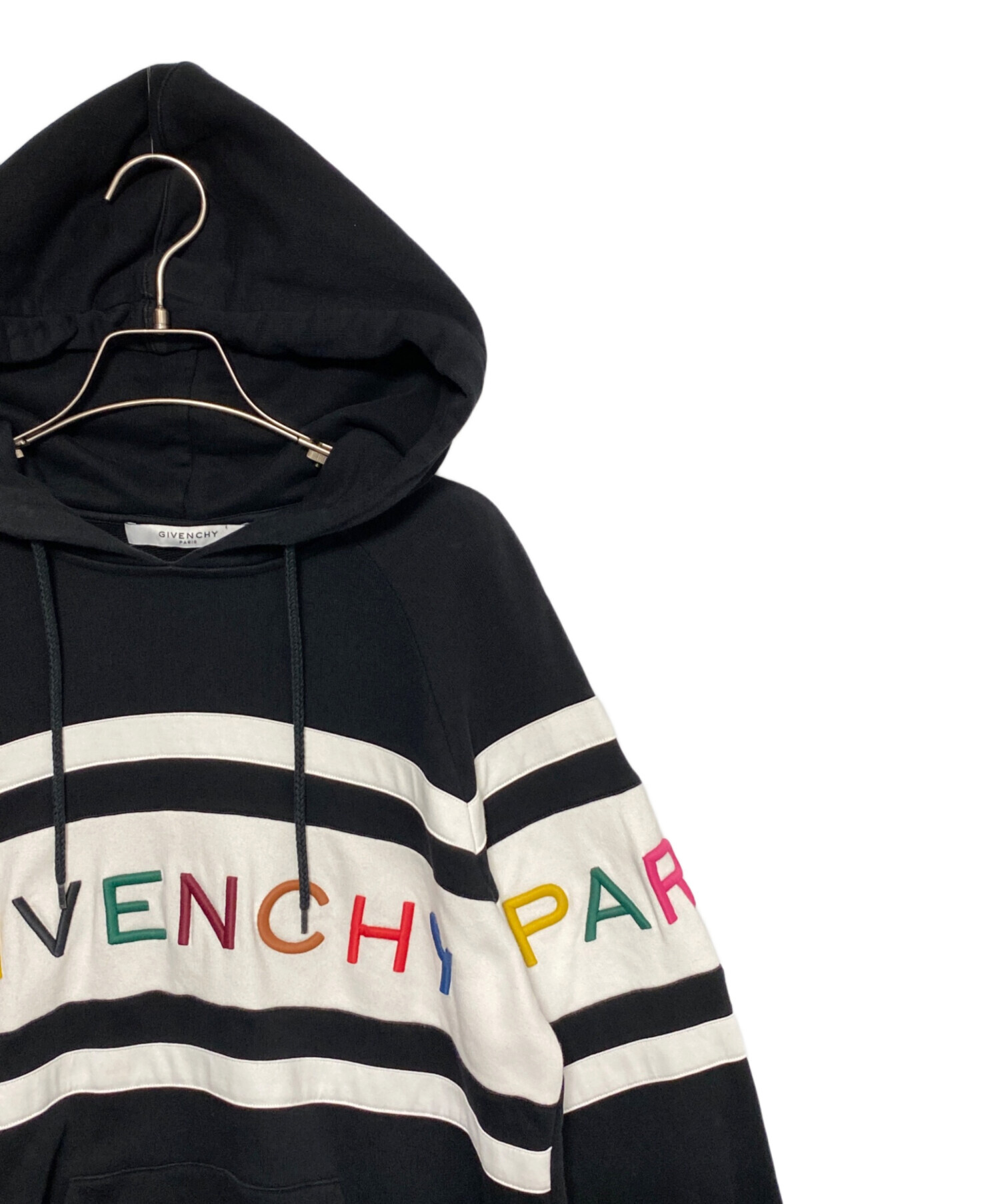 GIVENCHY パーカー XSサイズ 中古・古着通販】GIVENCHY (ジバンシィ) ロゴパーカー ブラック サイズ