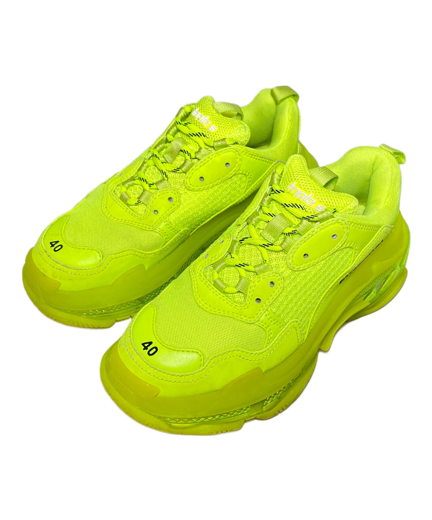 中古・古着通販BALENCIAGA (バレンシアガ) TRIPLE S イエロー 中古・古着通販BALENCIAGA (バレンシアガ) TRIPLE S イエロー